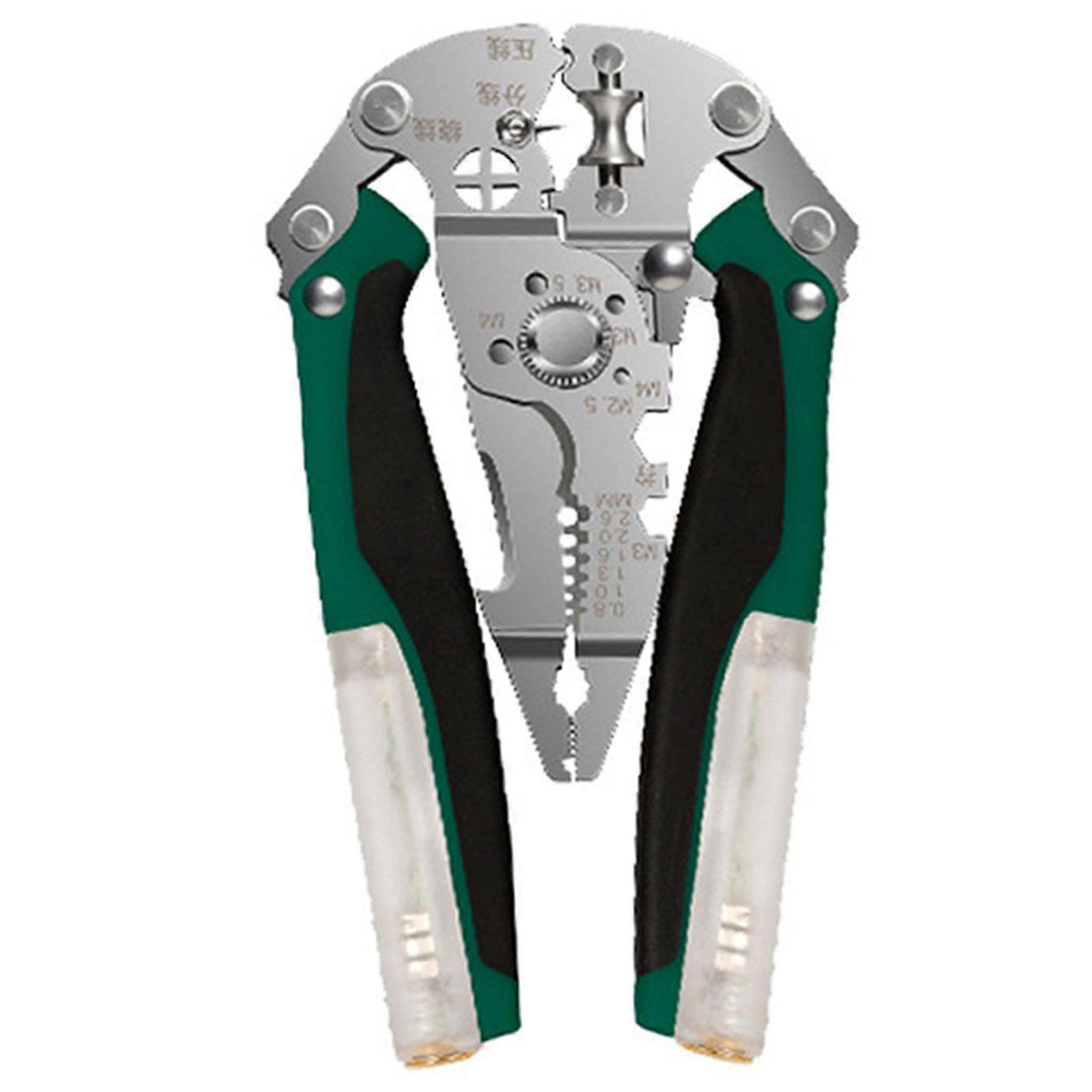 16-in-1 Wire Stripper Pliers with Voltage Tester - Multifunctional Crimping Tool for Electricians & DIY Home Electrical Work