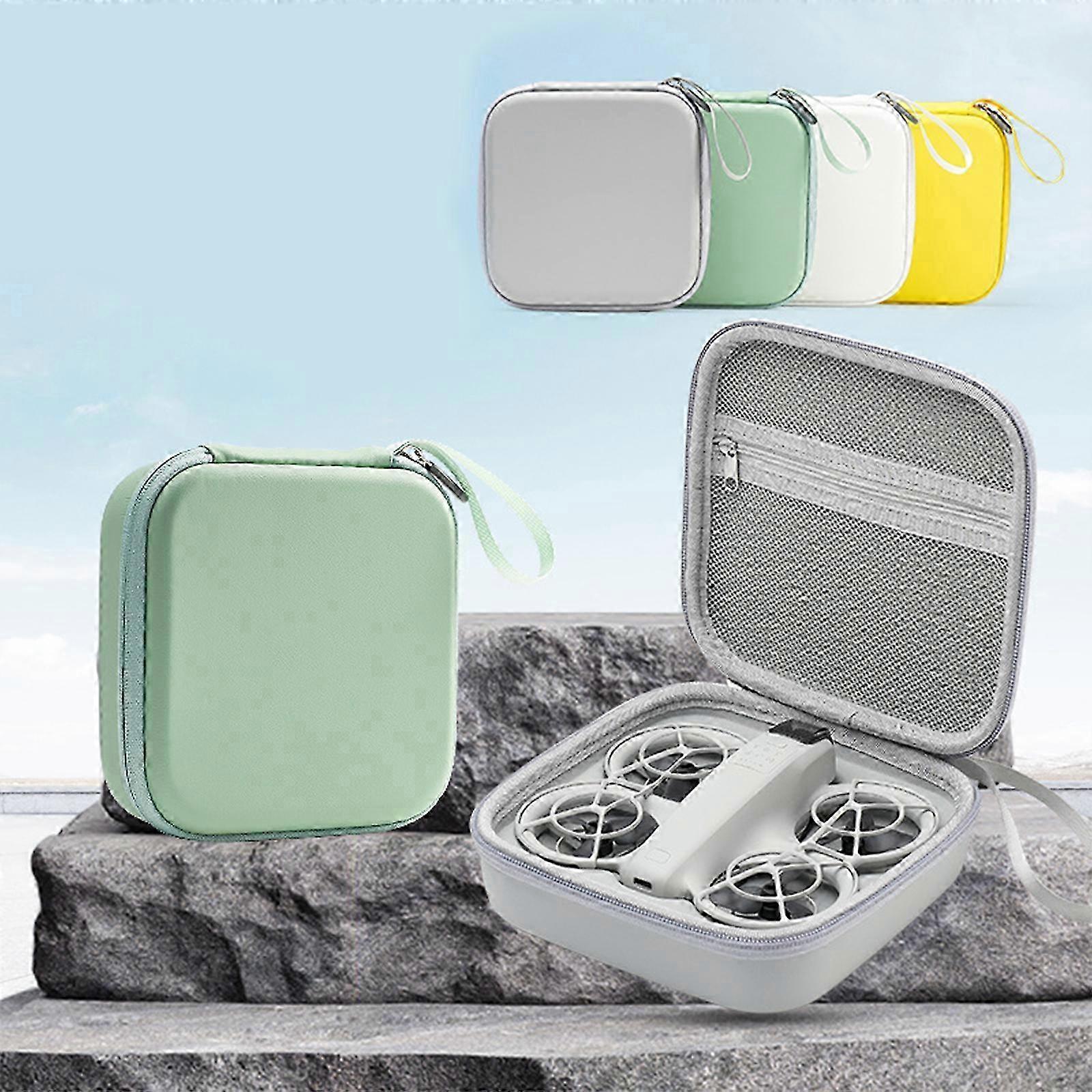 PU Travel Case for Drones Shockproof Protective Storage Organizers with Propellers and Tool Pockets Green