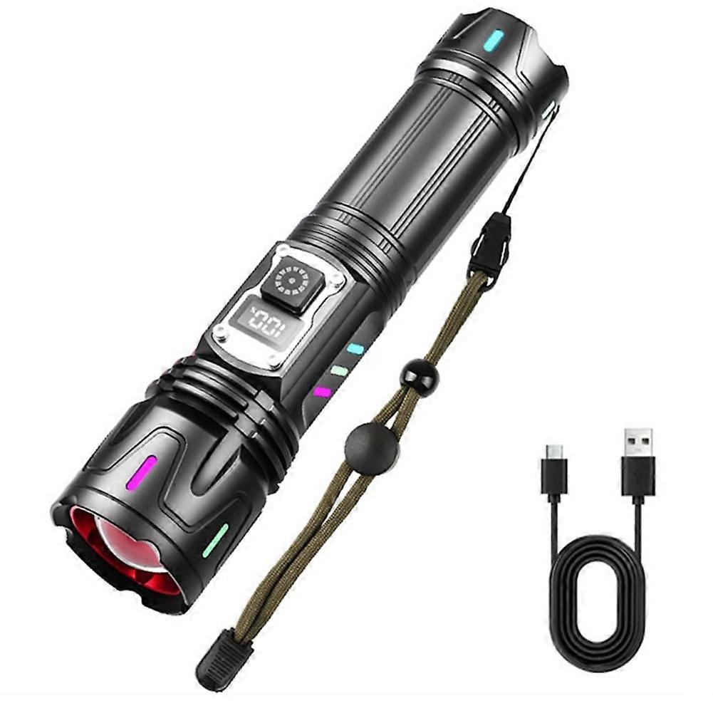 30W Flashlight Rechargeable Flashlight Torch Flash Light Lamp