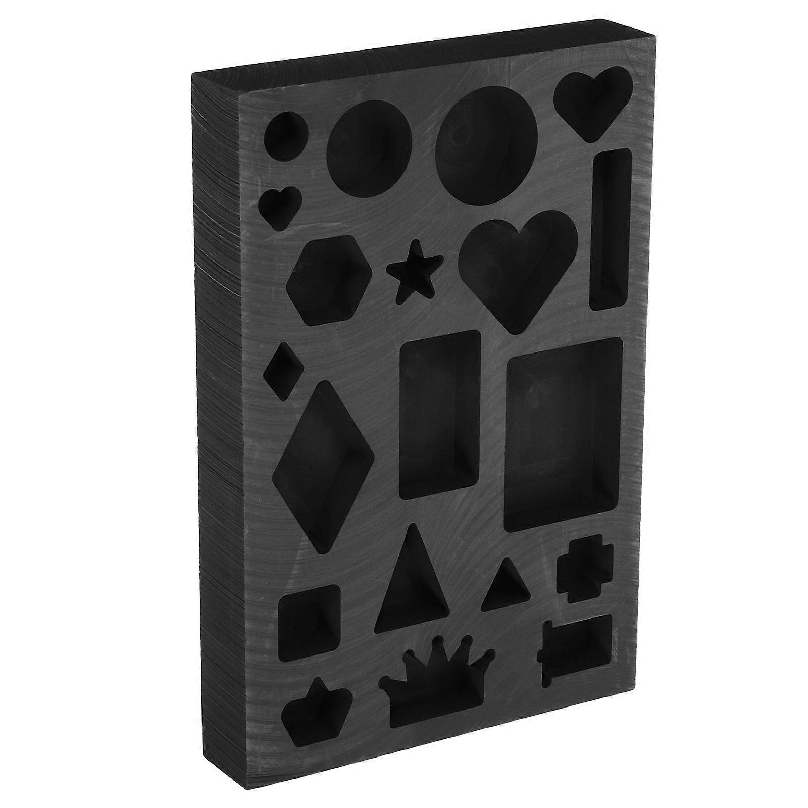 Graphite Crucible Mold Jewelry Casting Equipment Metal Refining Precision Processing High Temperature Resistant 1Pack