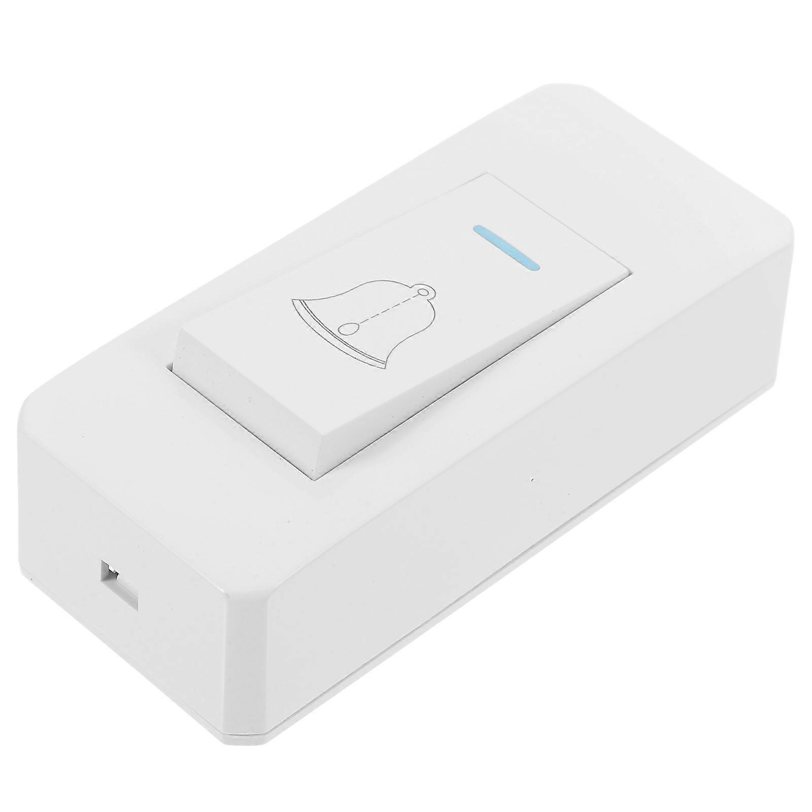 Wired Doorbell Button Switch with Durable PC Material White High Power Design for Home Office Use 1