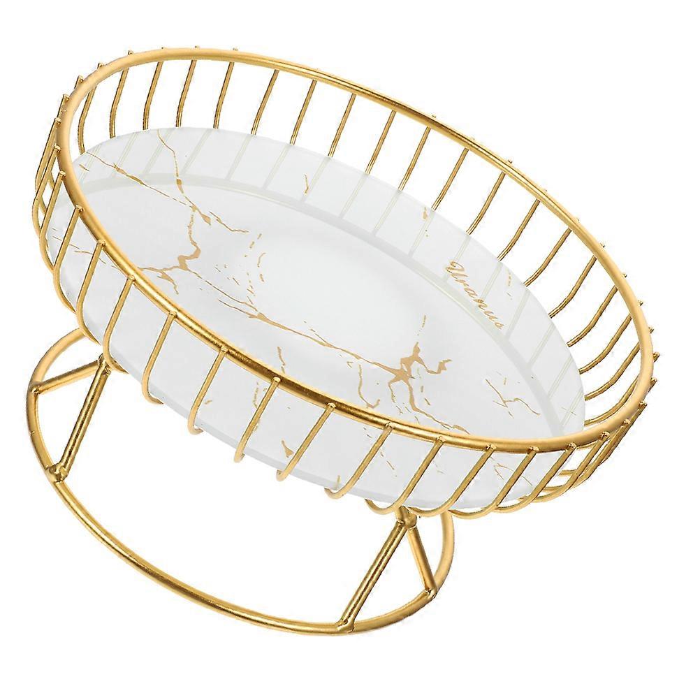 White Metal Wire Fruit Basket for Home Large Capacity Sturdy Structure Lightweight Storage Solution