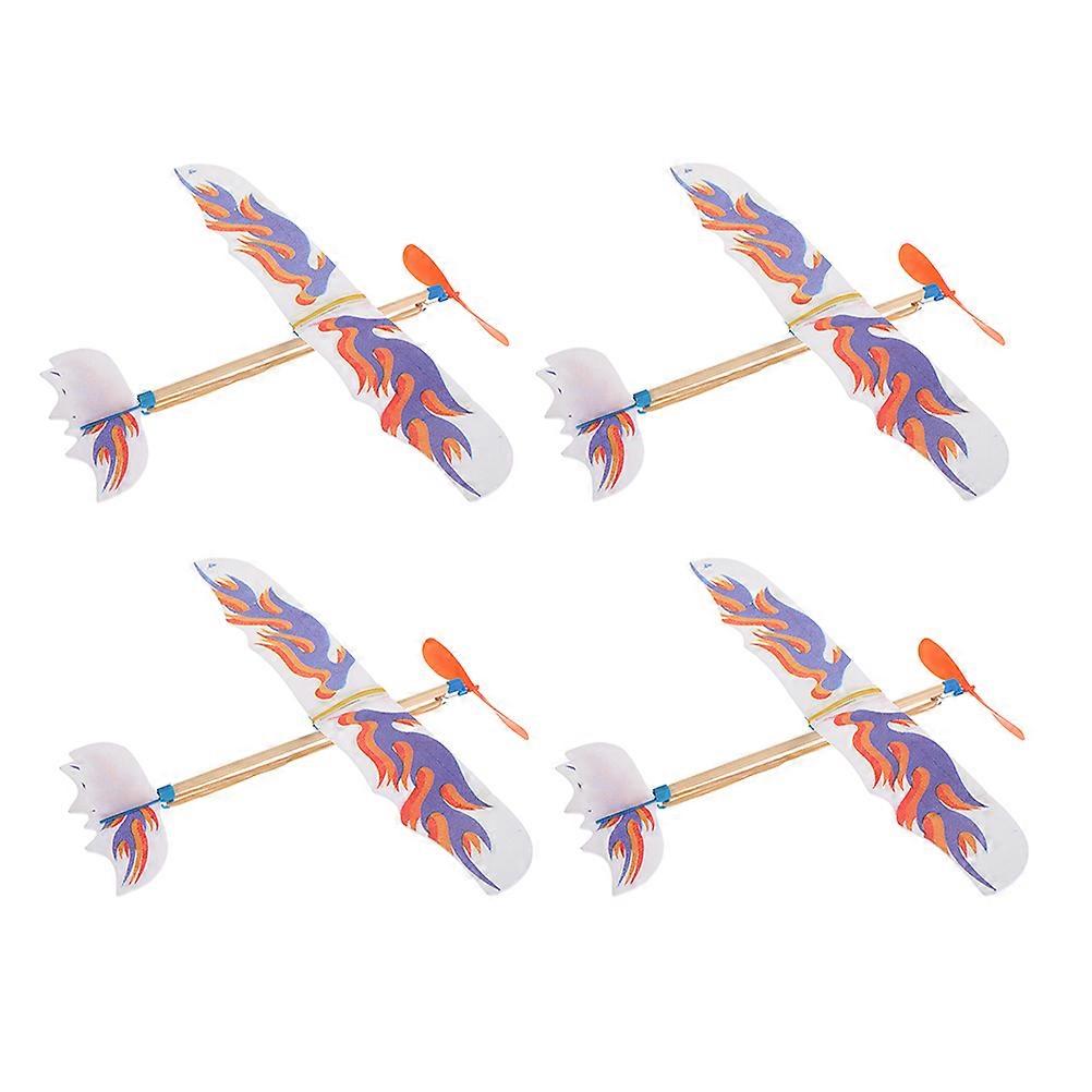 Model Aircraft Rubberband Powered Plane Toy 4Pcs for Playing Fun