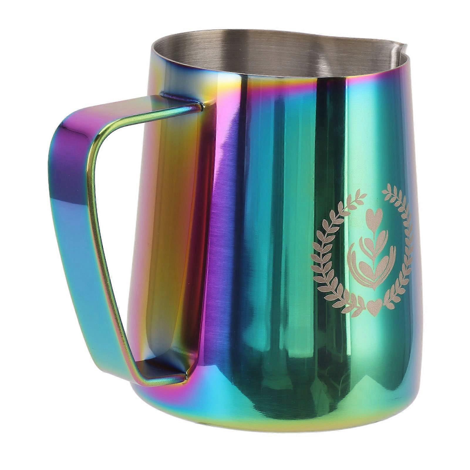 350ml Stainless Steel Milk Frothing Pitcher with Precision Pouring Spout for Latte Art