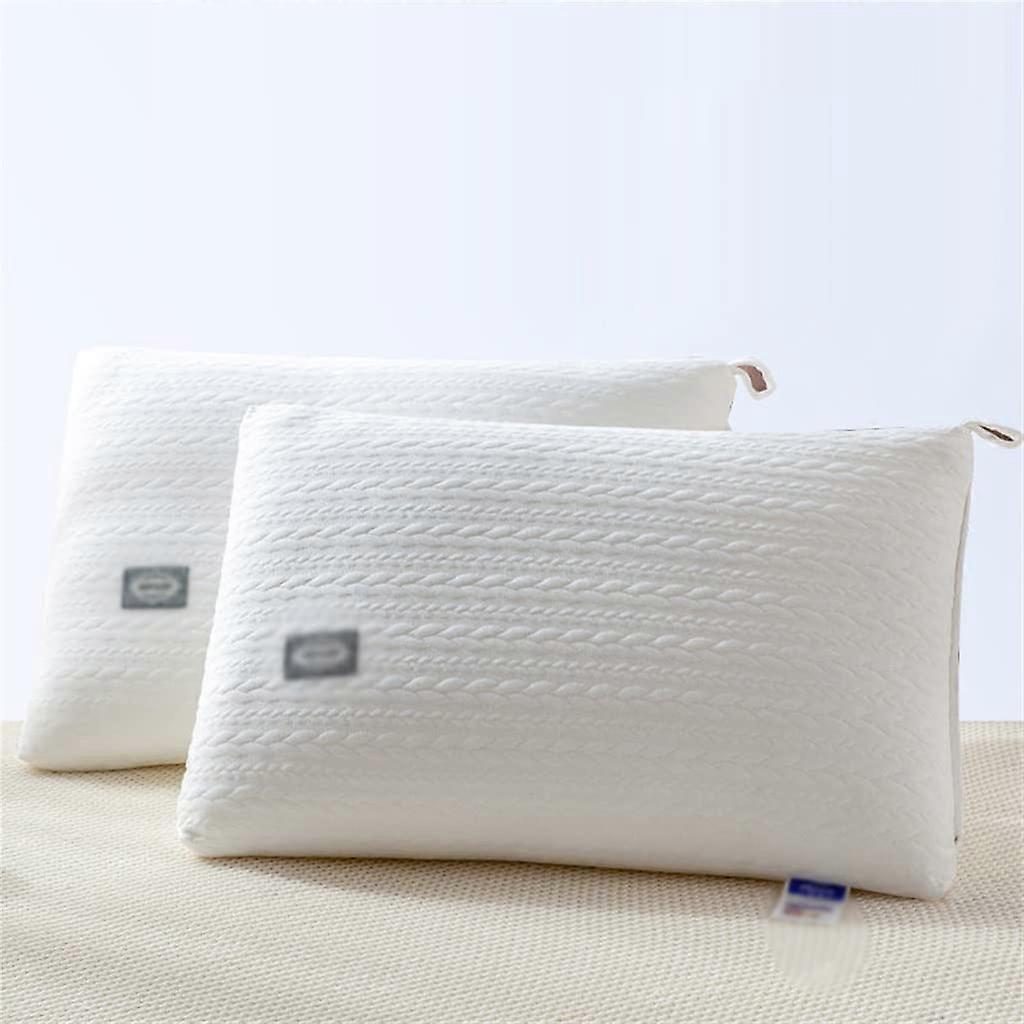 Luxury Knitted Cervical Support Pillow with Breathable Soft Fabric for Better Sleep 48x74cm