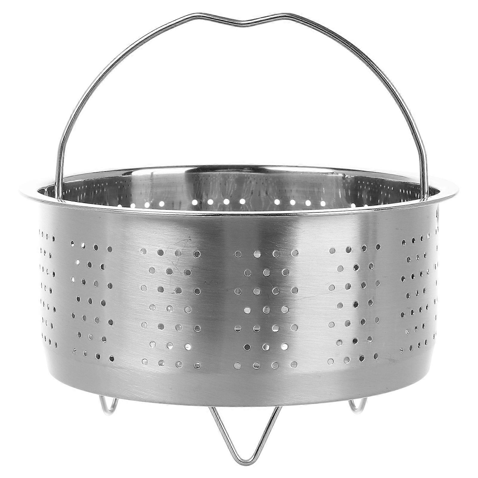 Silver Stainless Steel Steamer Basket for Vegetable Steaming 16.5cm