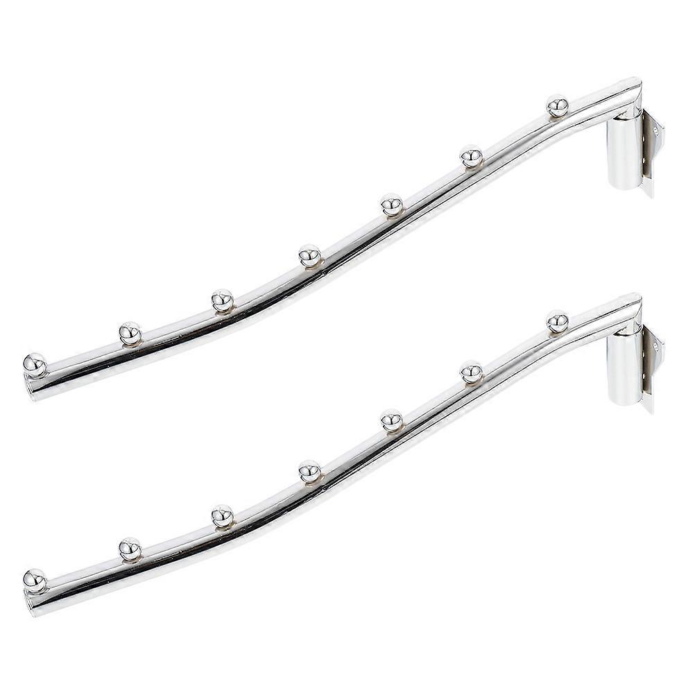 Laundry Room Wall Mount Clothes Hanger Rack Metal Rack 2Pcs