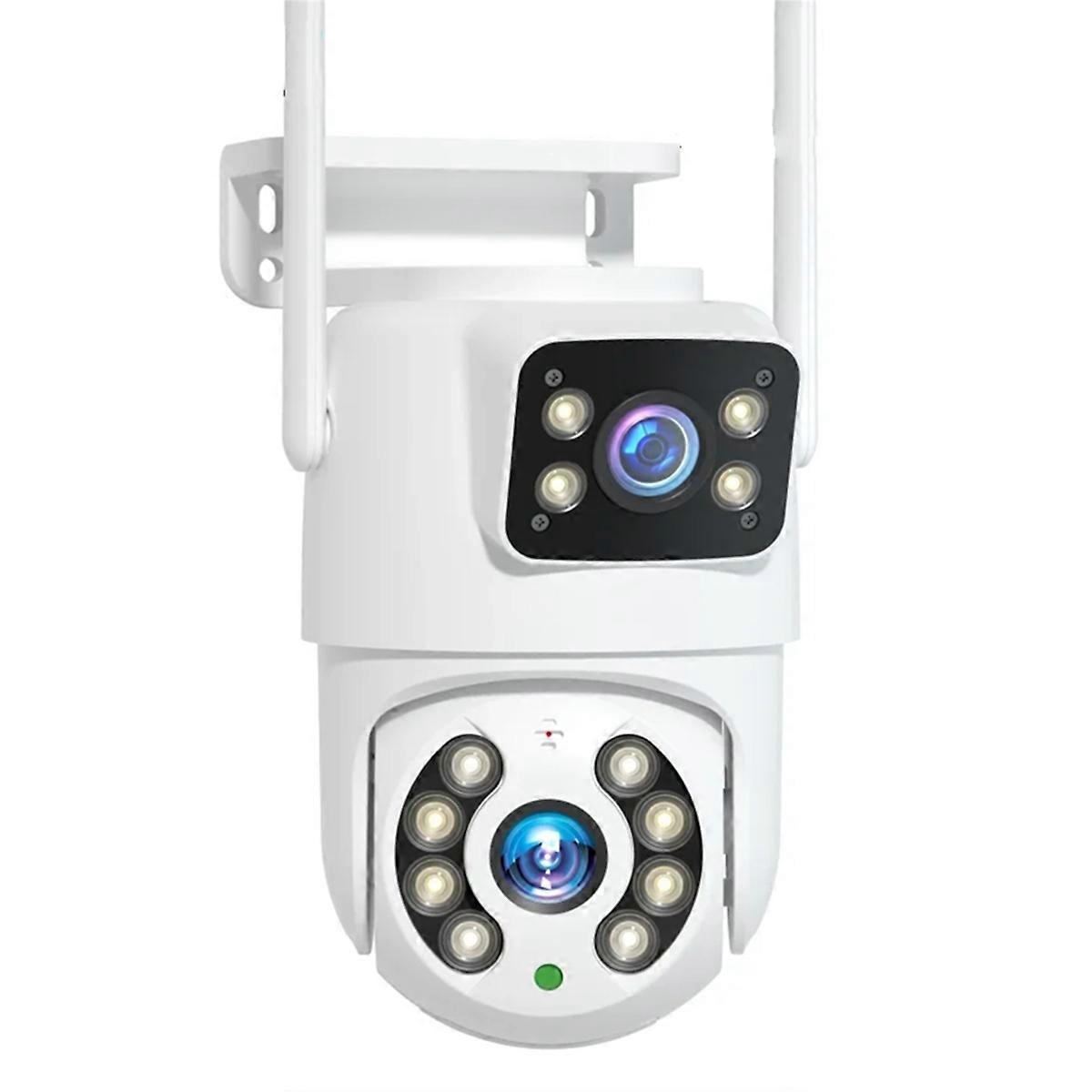 Camera Dual Lens Outdoor Night Vision Human Detection EU Plug