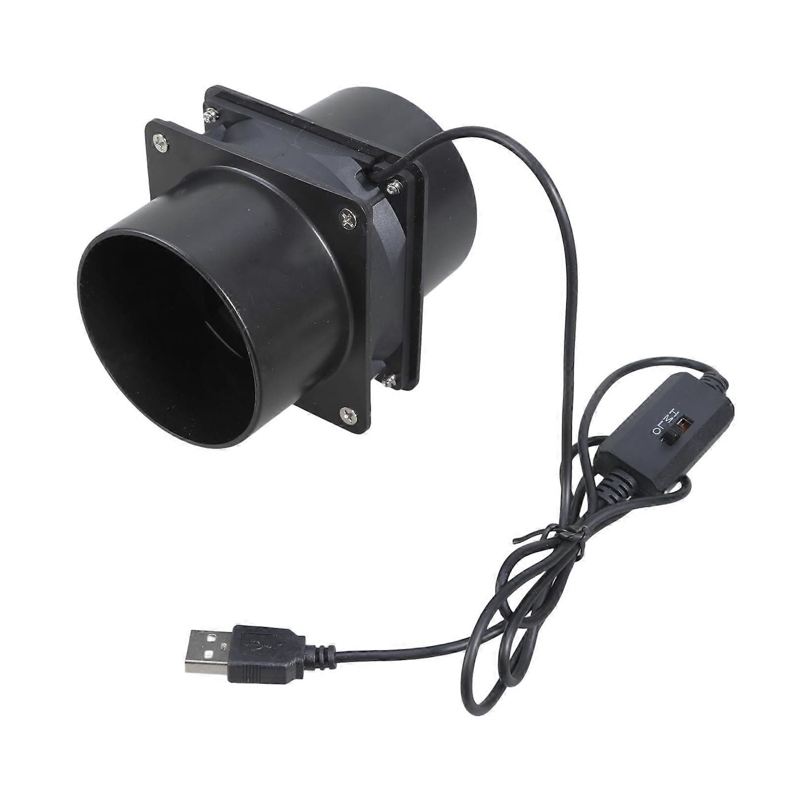 USB Inline Fan with Dual Ports, 3 Speed Quiet Ventilation, Energy Efficient Corrosion Resistant