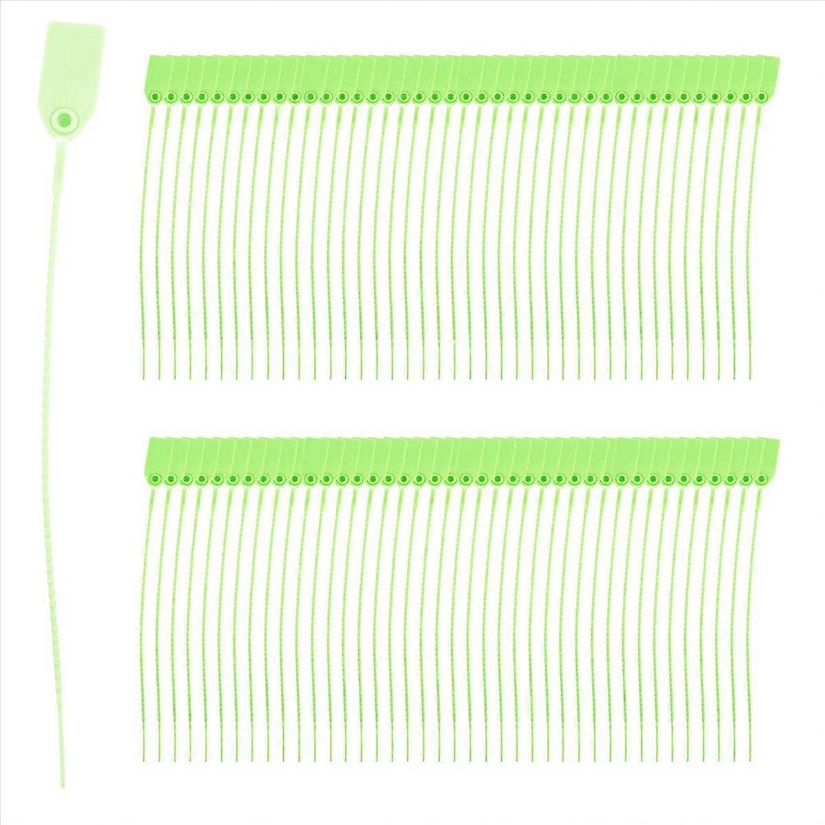 100 Plastic Tamper Seals, Numbered Zip Ties Tags, Disposable 250mm D
