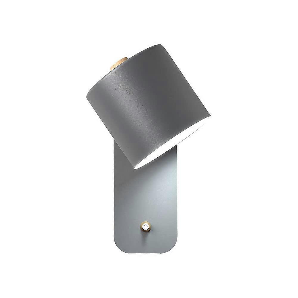 Adjustable Wall Sconce with Switch, 350° Rotatable Modern Macaron Bedside Wall Lamp for Bedroom