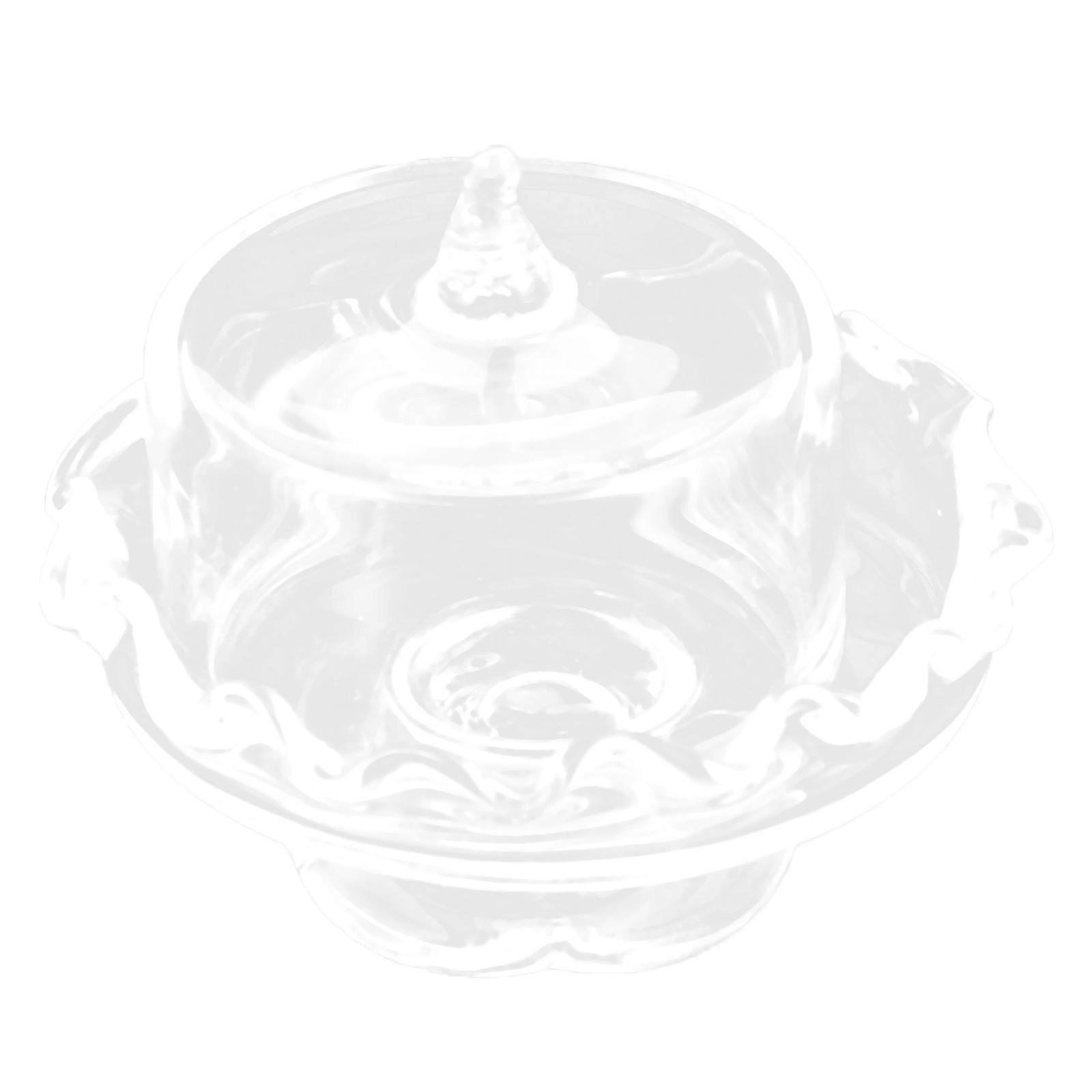 Mini Cake Holder Transparent Glass Doll House Accessory for Storage