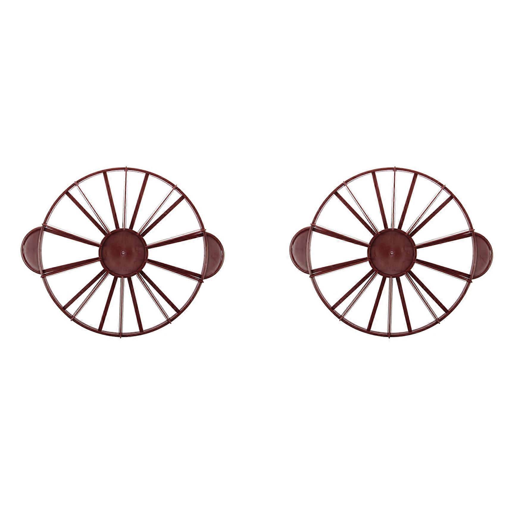 2X Cake Divider Slice Pie Cake 10 / 12 Piece Equal Portion Marker Divider Dark Red
