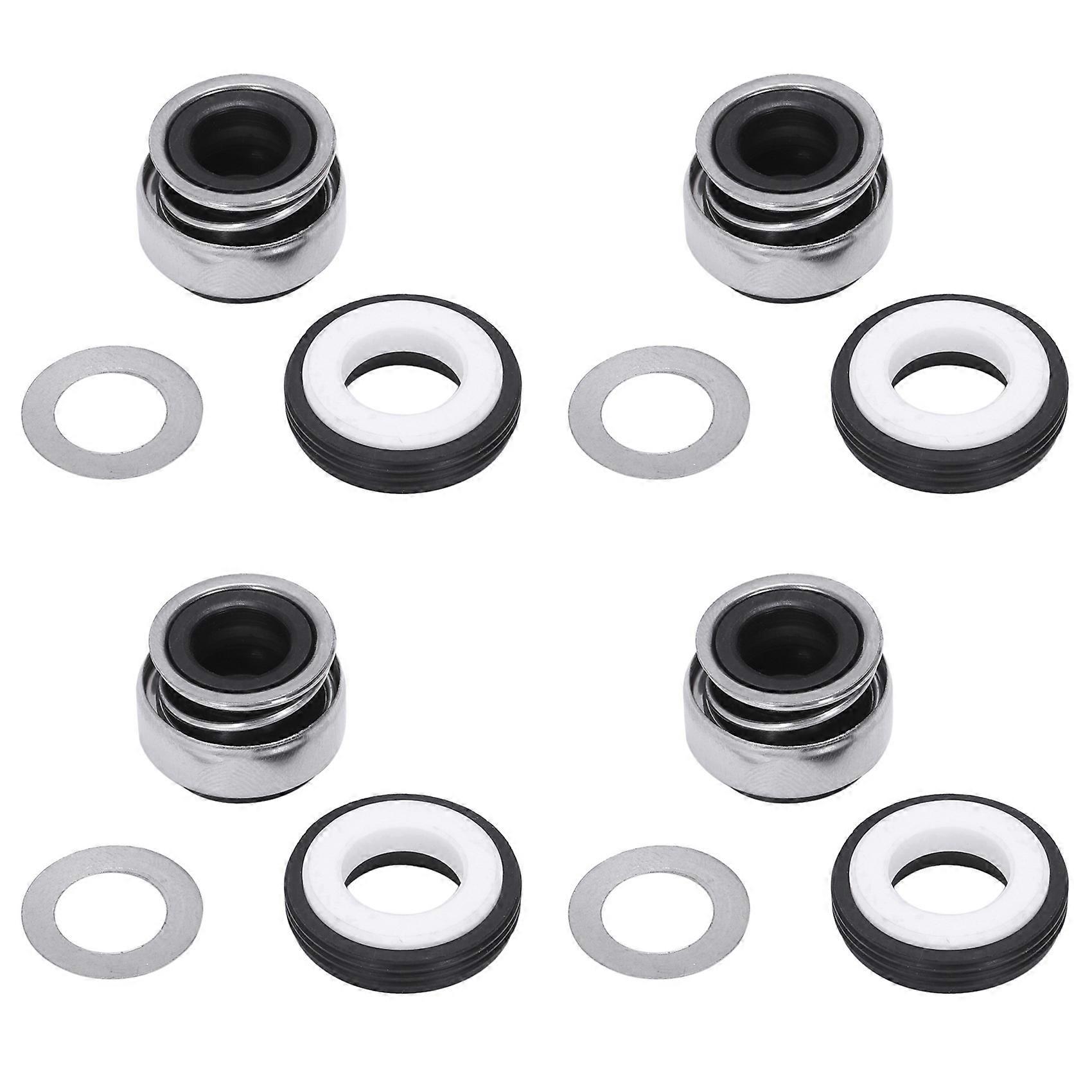 4X 12mm Coiled Spring Rubber Bellow Pump Mechanical Seal 301-12