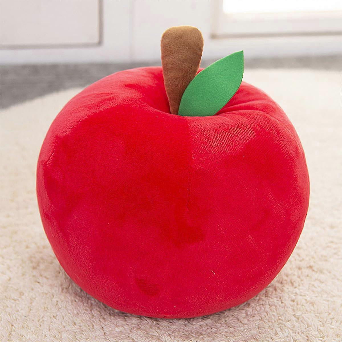 Plush Throw Pillow Apple Shaped Decorative Cushion for Couch Sofa Bed Cute Red 11.02inch