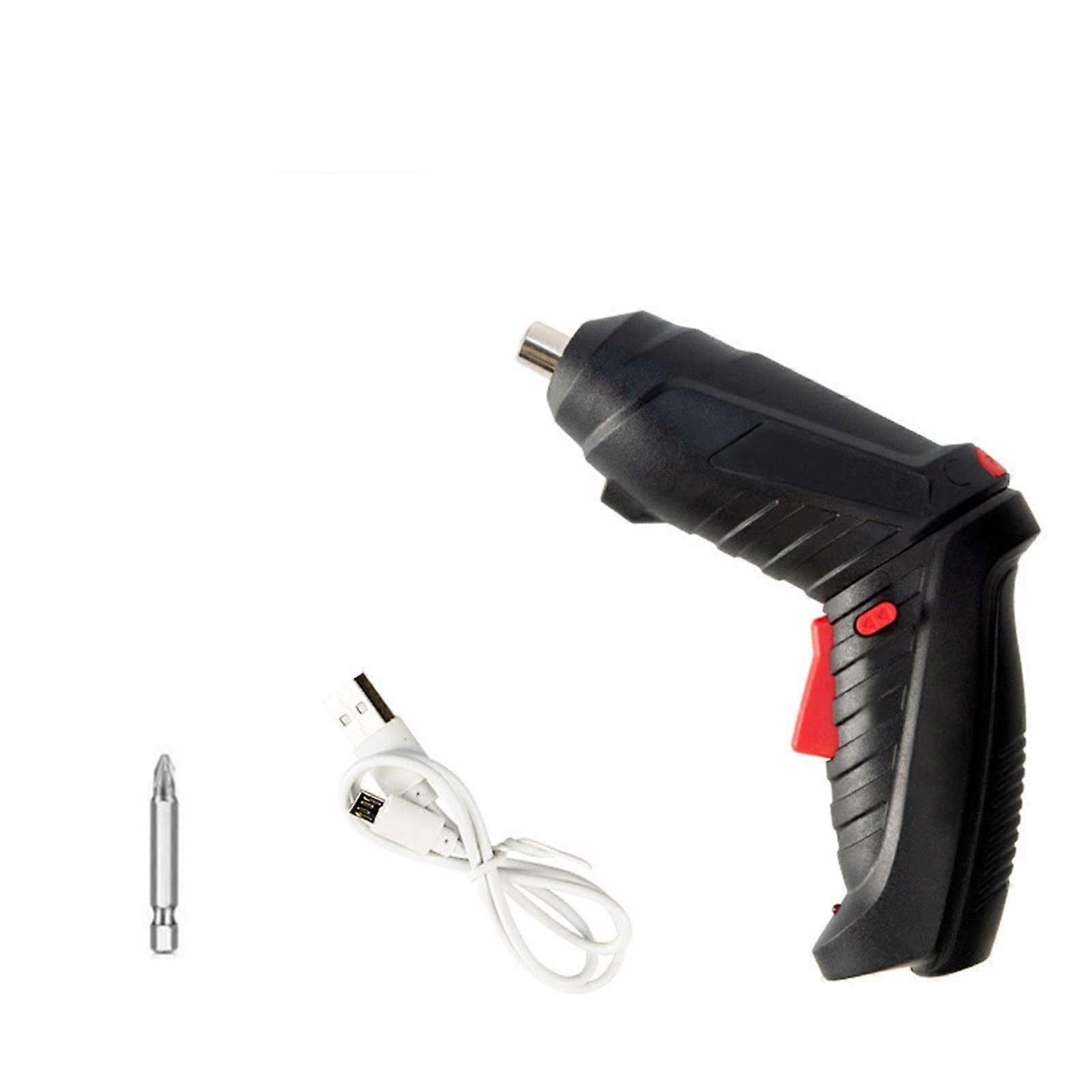 Cordless Electric Screwdriver 3.6V with LED Light, Dual Position Handle, USB Fast Charging Set