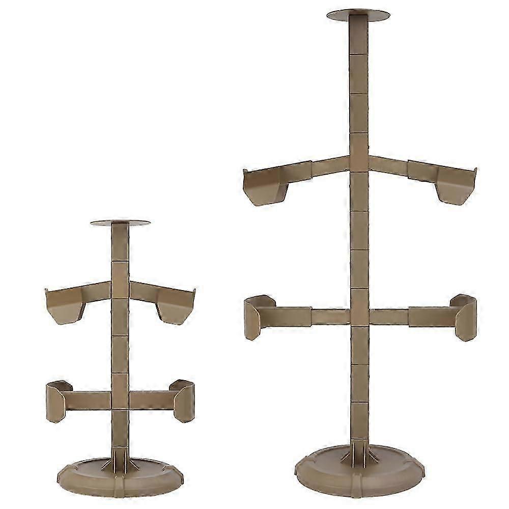 Tactical Gear Stand Helmet Display Holder Adjustable Tree Rack Organizer for Military Vest Armor and Breastplate (Tan)