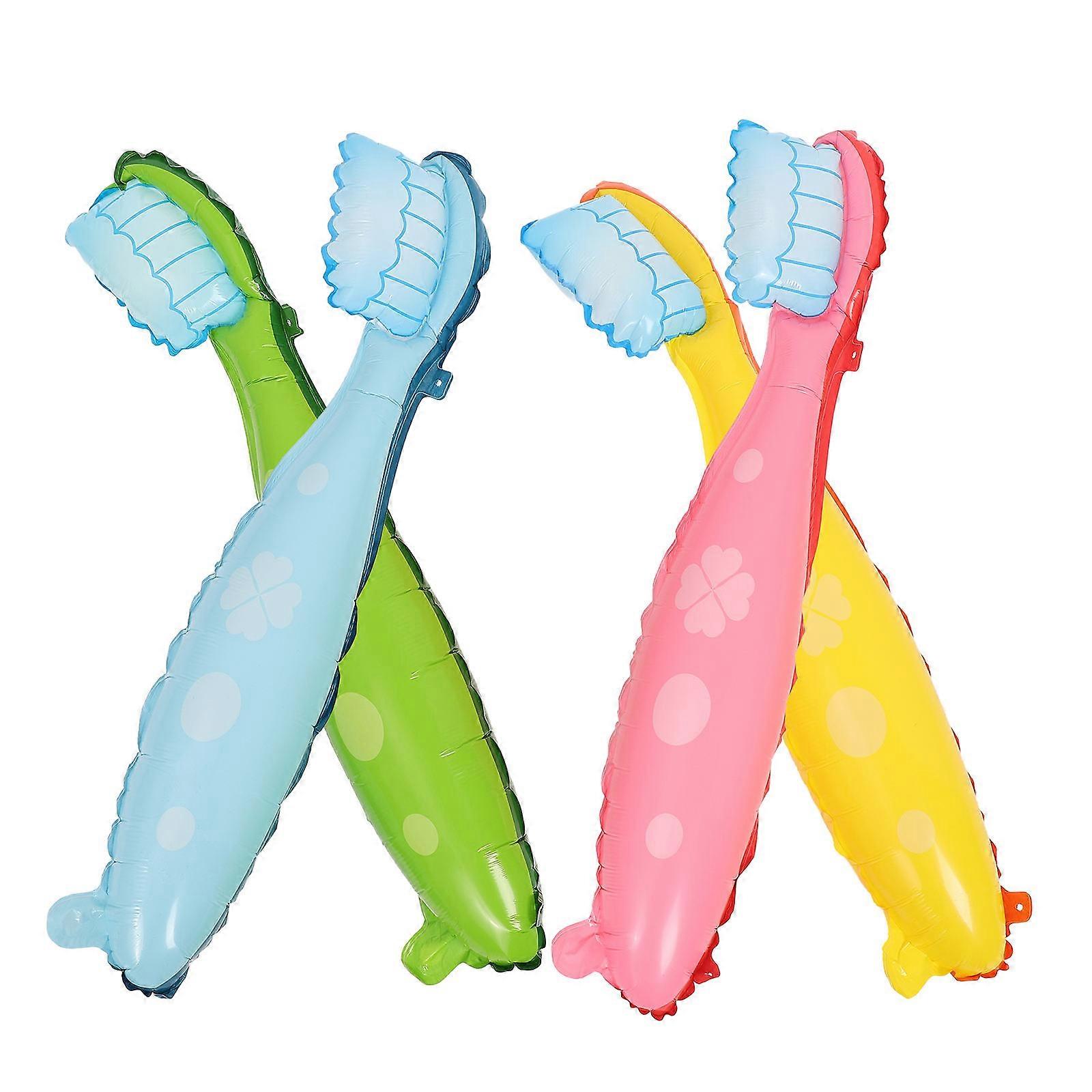 Assorted Balloon Toothbrush Decoration Set for 12Pcs Giant Use