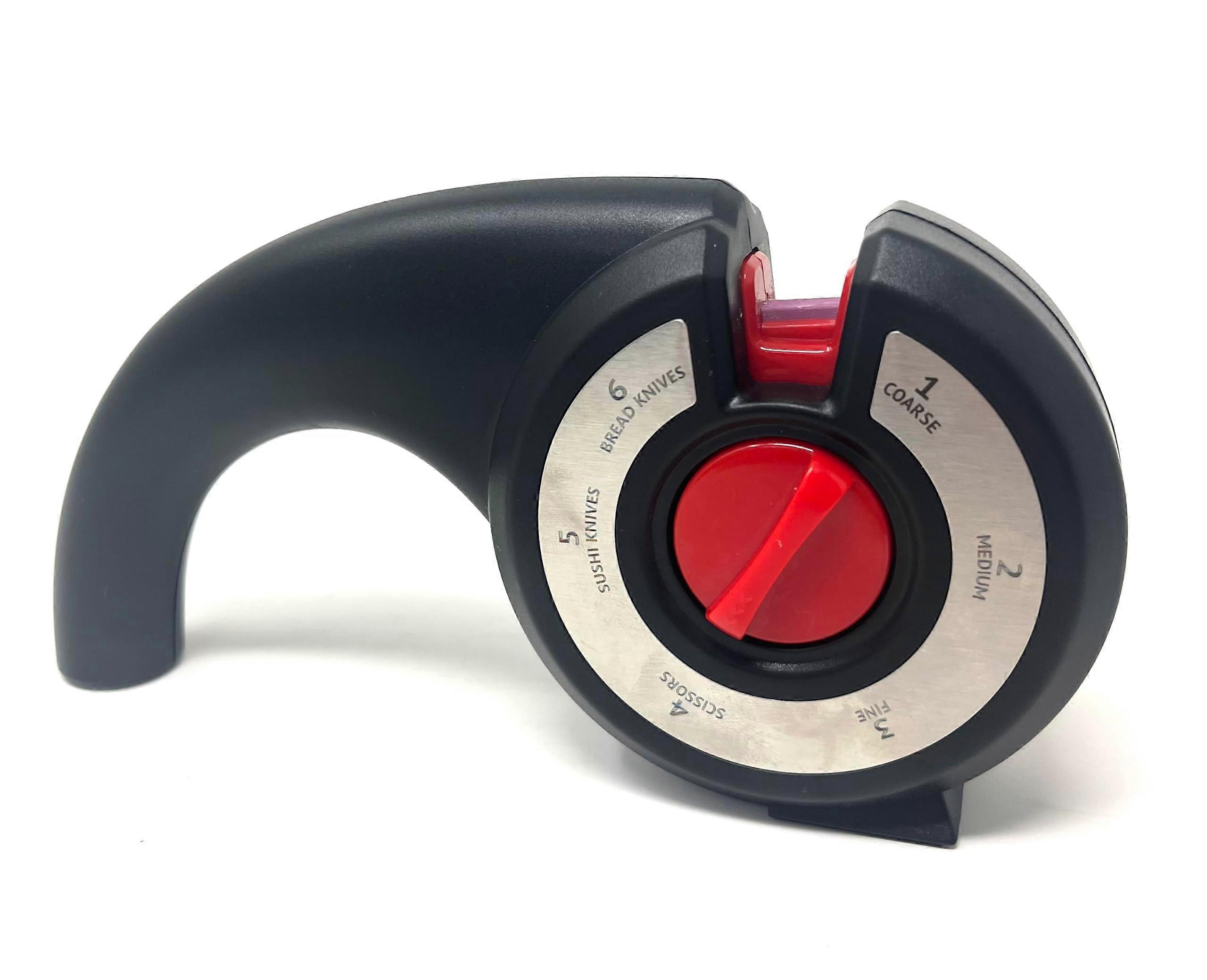 Professional Knife and Scissor Sharpener with Six Sharpening Slots for Precise Kitchen Blades