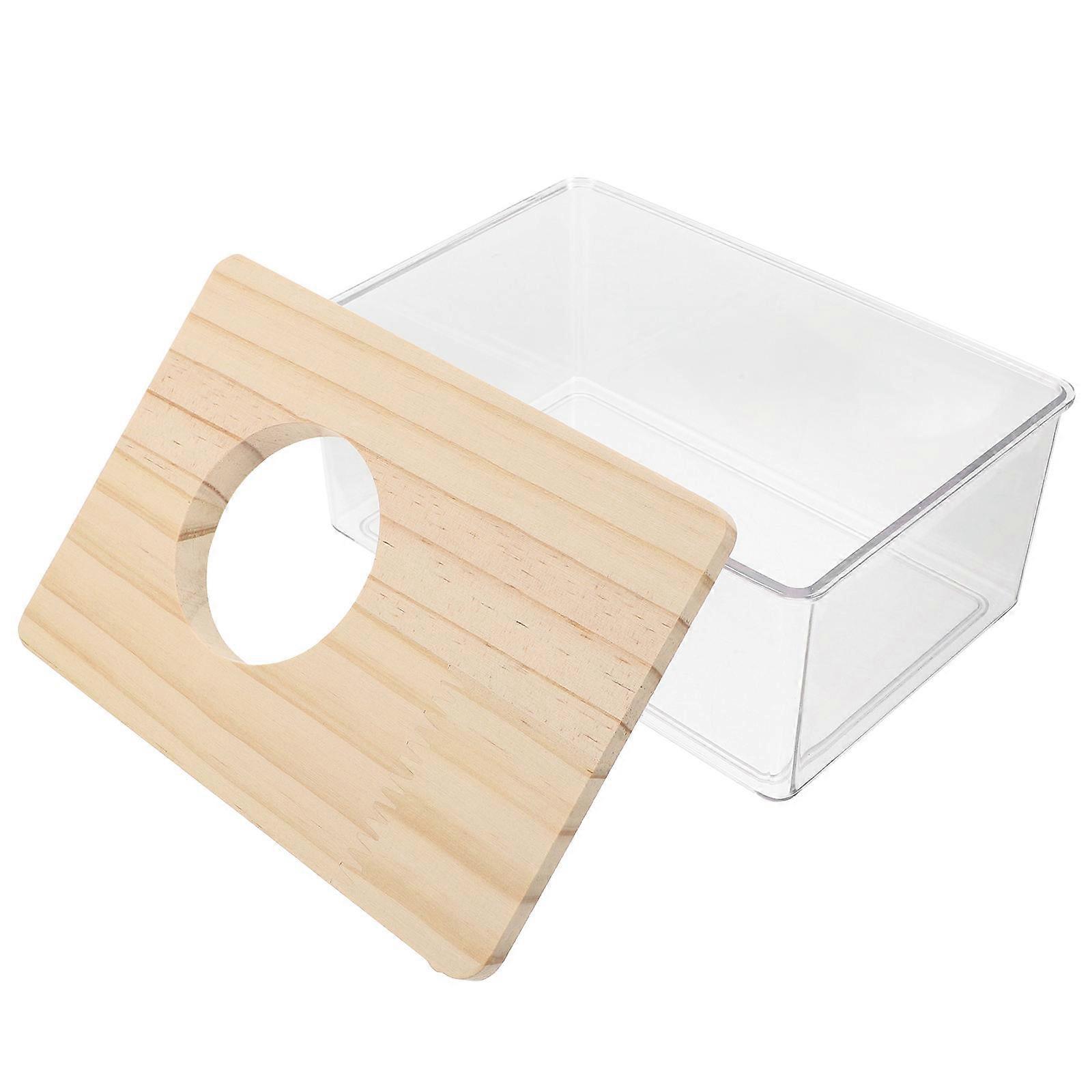 Small Animal Transparent Hamster Bath House for Sand Bath Container