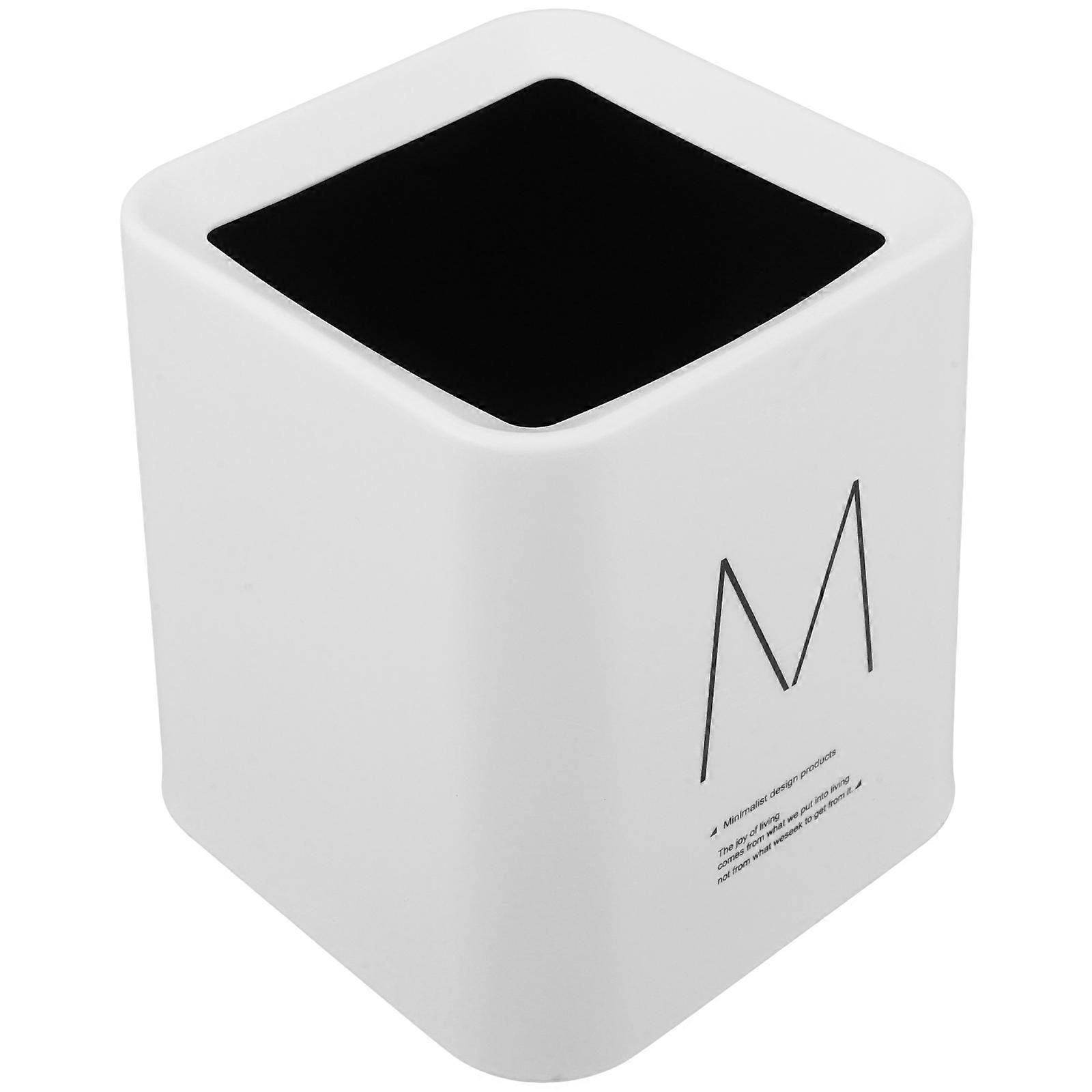 Desk Mini Trash Can for Home Small Desktop Garbage Can 1.5L White