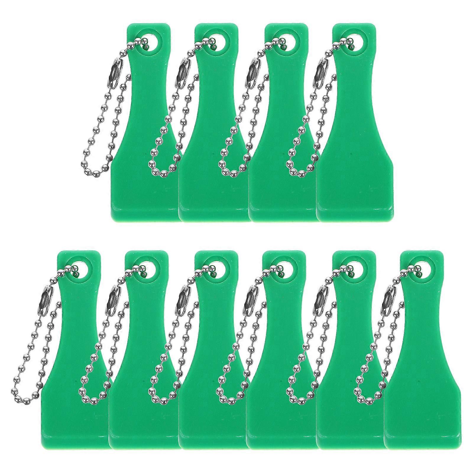 Scratch Off Tool Plastic Tools for Ticket 10Pcs Green