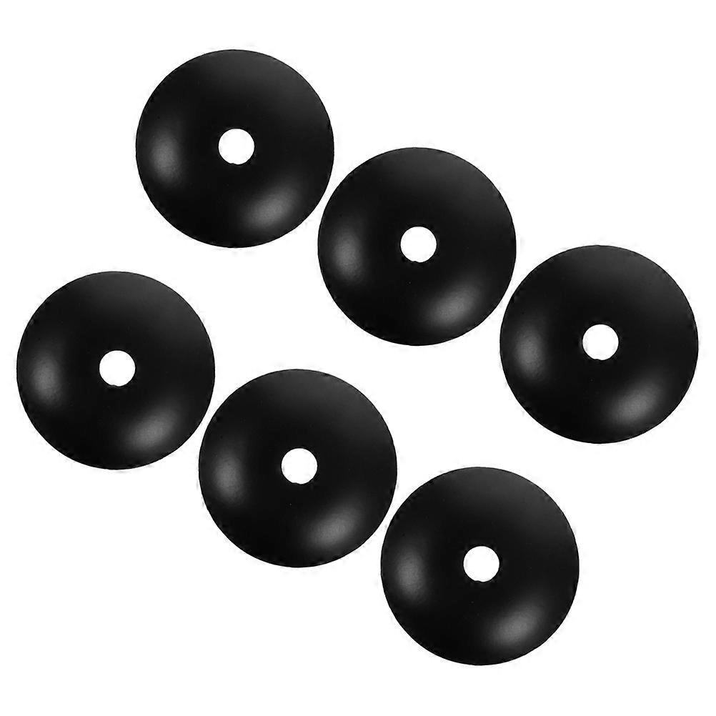 Black Metal Ceiling Light Canopy for Light Fixture Mounting Brackets 6Pcs