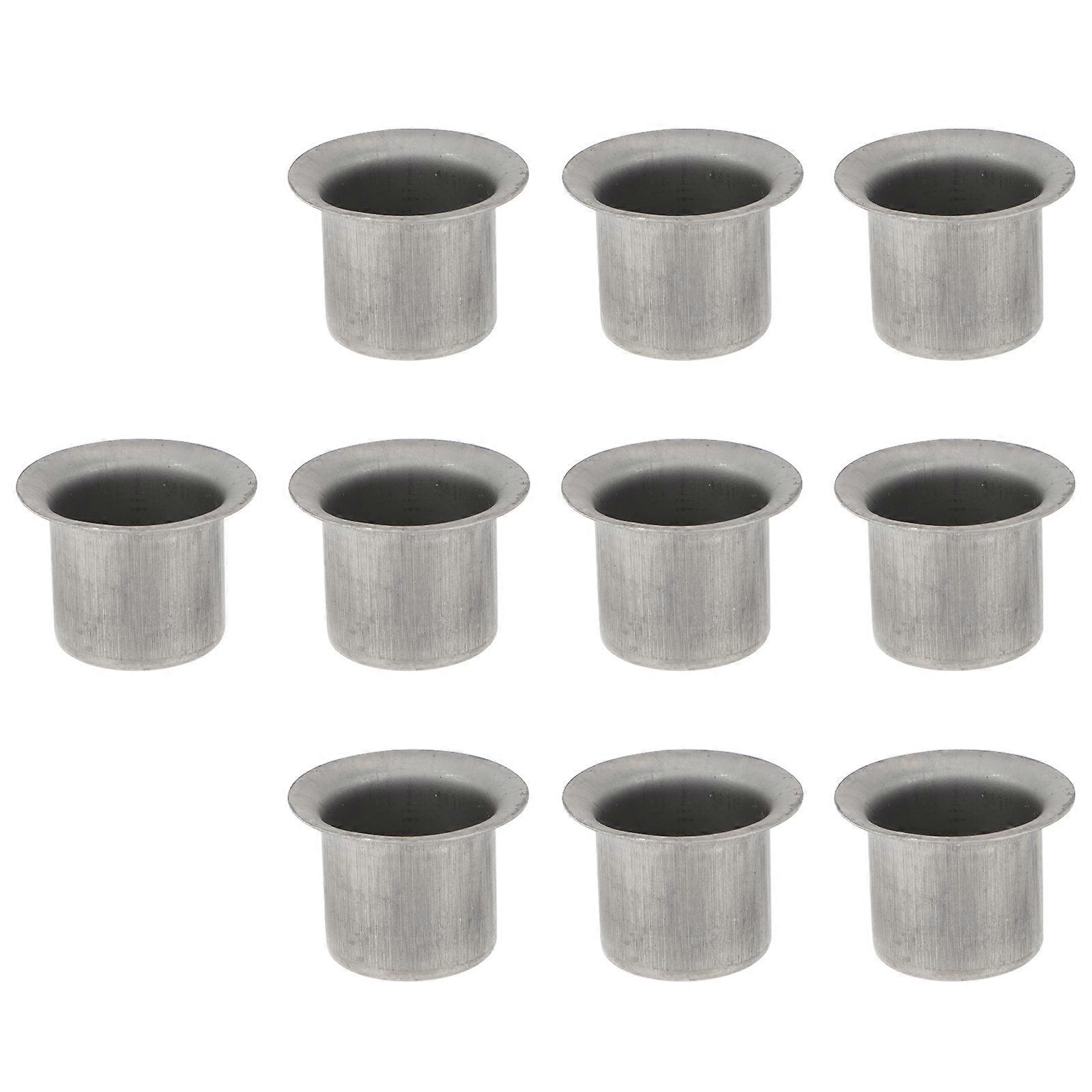 Retro Iron Candle Cups Candle Holder for Decor 10Pcs Practical Set