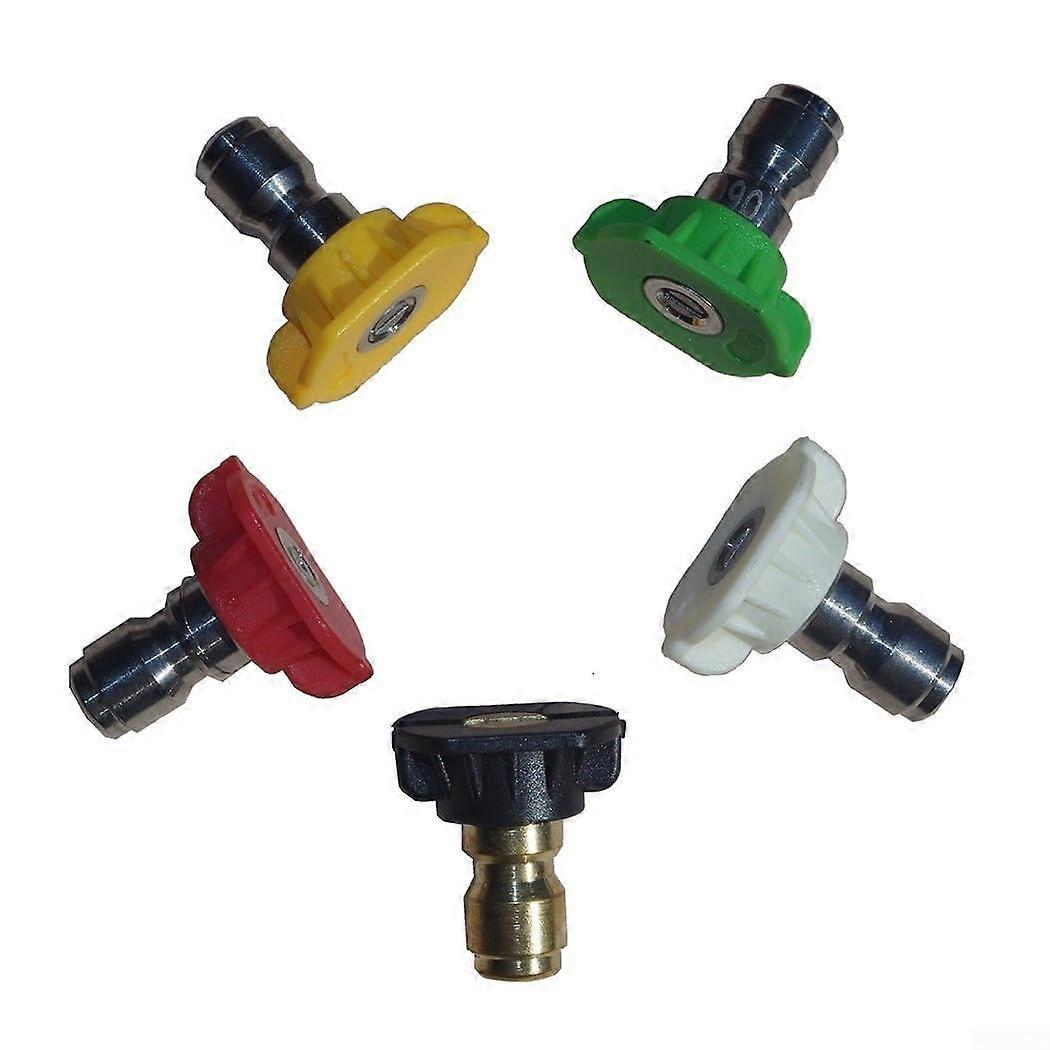 Pressure Washer Nozzle Set 5 Pack Quick Connect MultiAngle Spray Tips for Pressure Cleaning