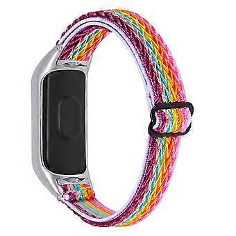 Geflochtenes Nylonarmband Uhrenarmband Verstellbares elastisches Solo-Sportschlaufenarmband für Xiaomi Mi Band 4/3