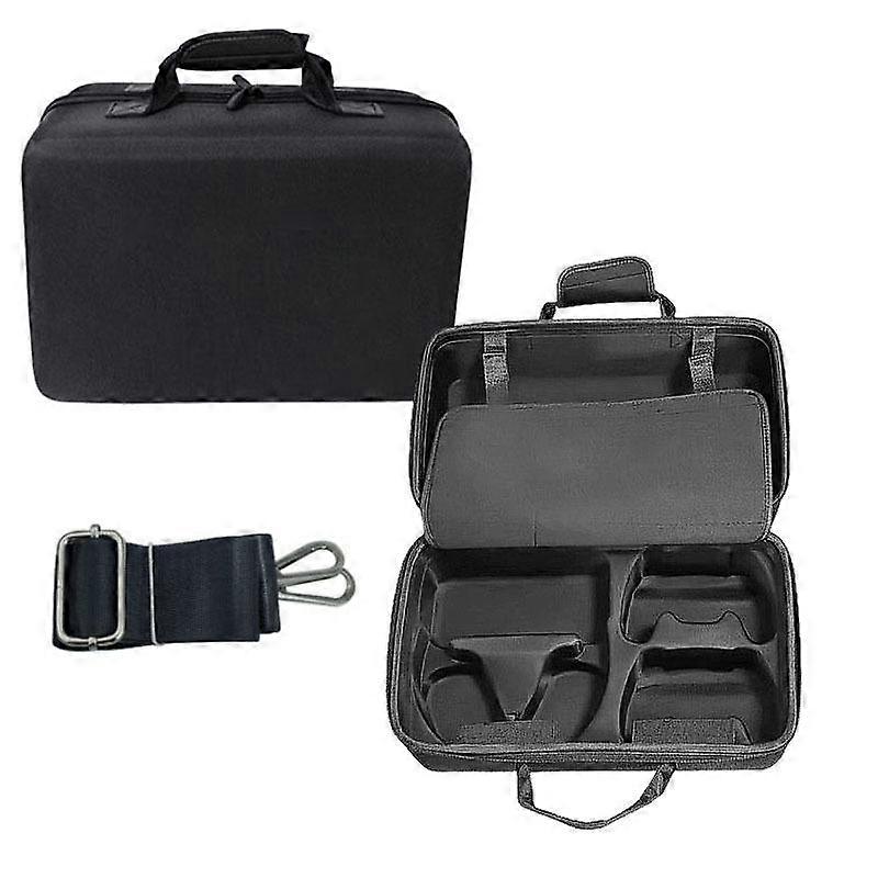 For PS5 Slim Console & Accessories Carrying Case with Headphone Compartment Double-Layer Storage Bag
