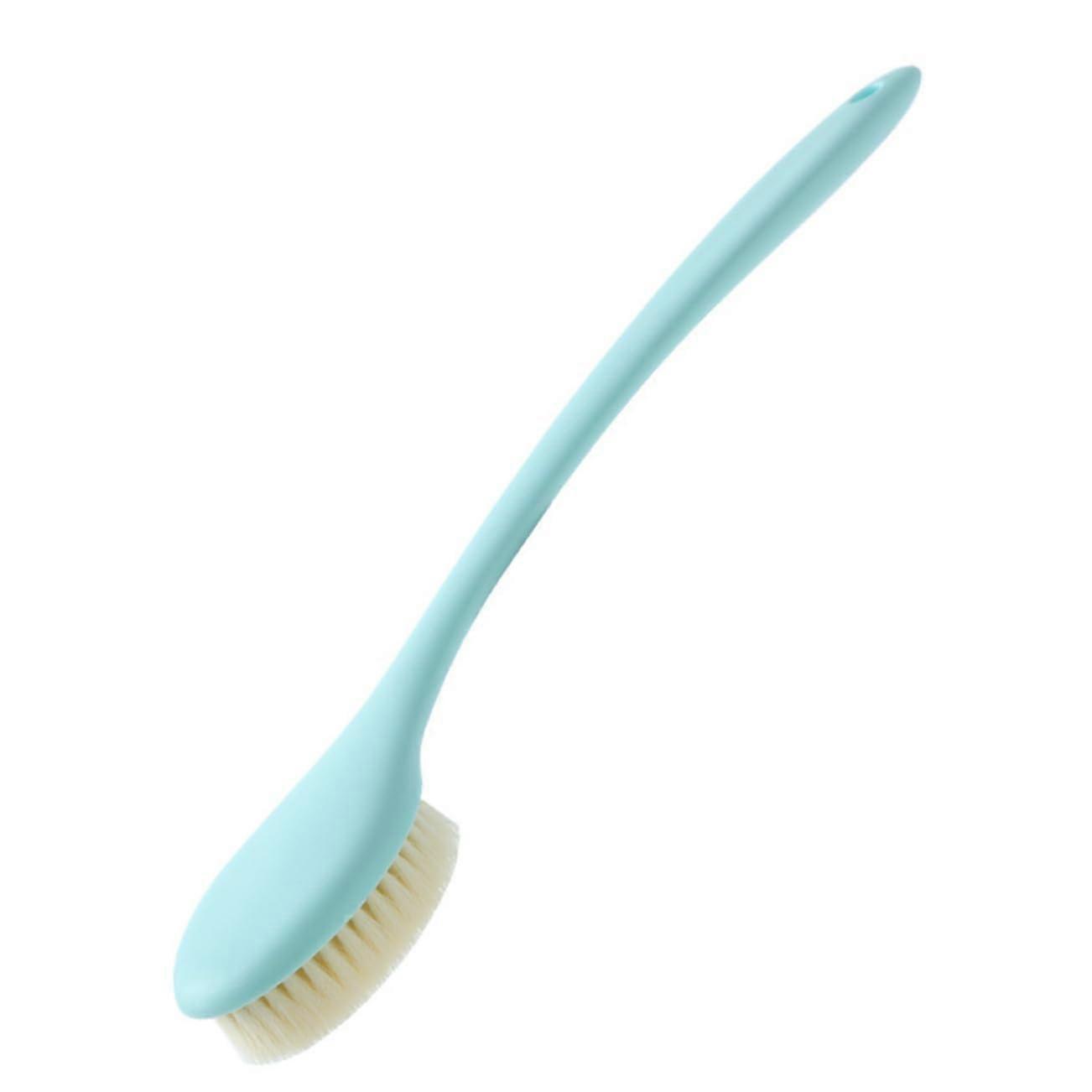 Bath Back Brush 2PCS Long Handle Soft Bristle Back Scrubber for Gentle Exfoliation Blue White