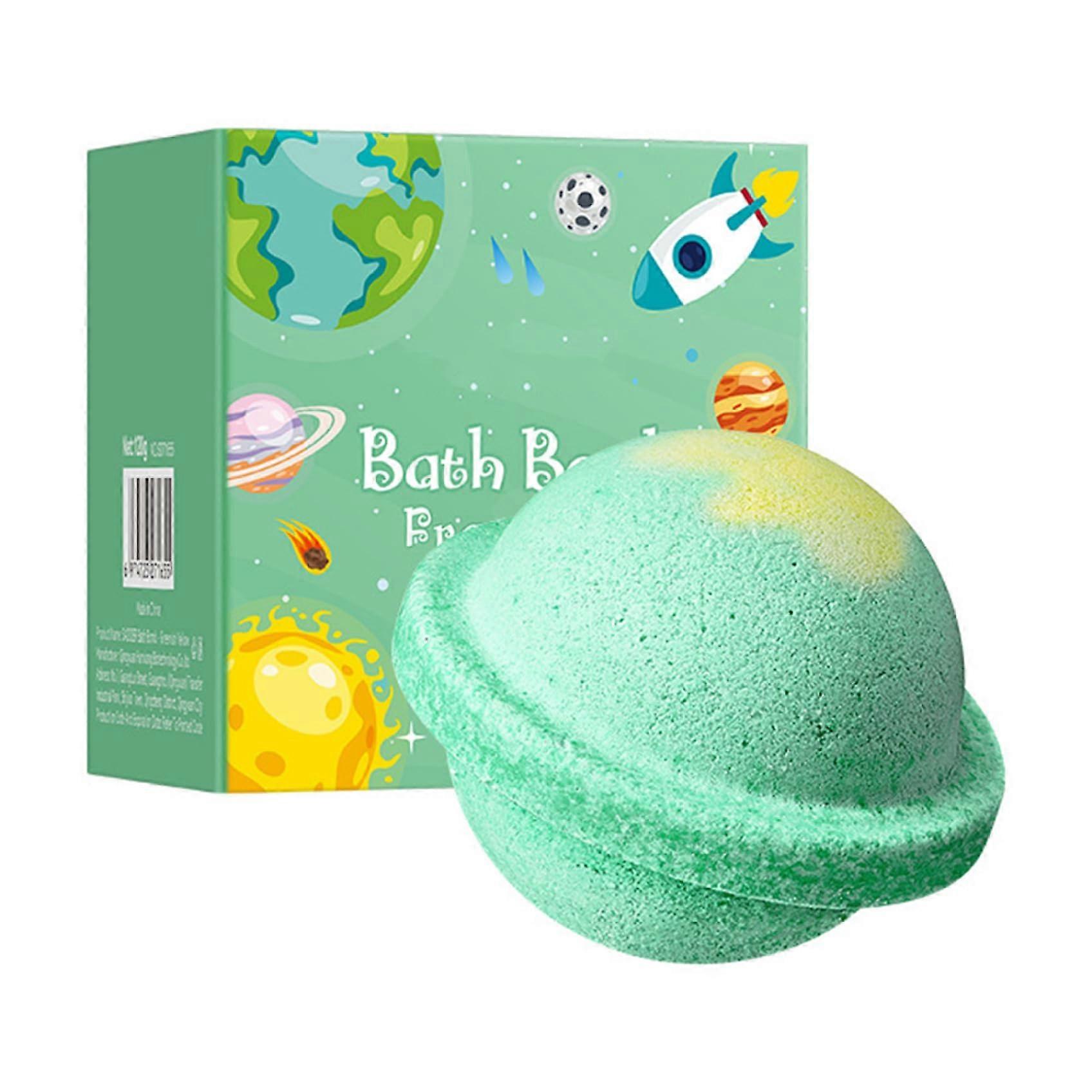 Bath Bomb Green Yellow 120g Single Use Moisturizing Natural Ingredients Rich Bubble Effect