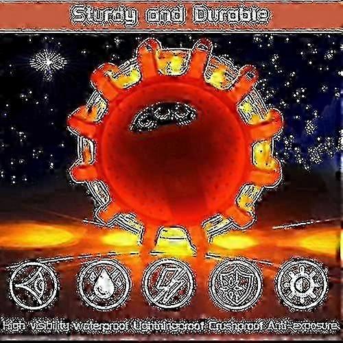 4-Pack Roadside Emergency LED Flashing Warning Flare Light Kit with Beacon Discs