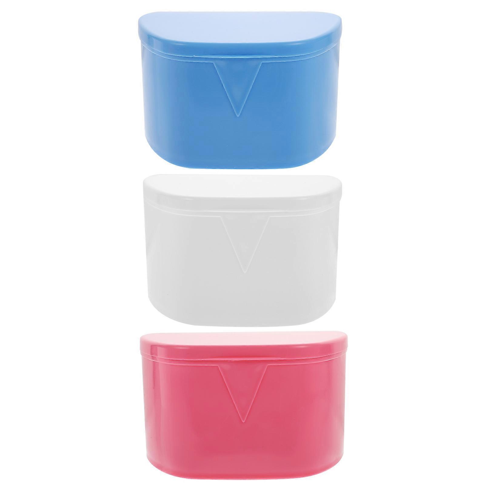 Denture Storage Box Tooth Holder Boxes for Storage 15Pcs Portable