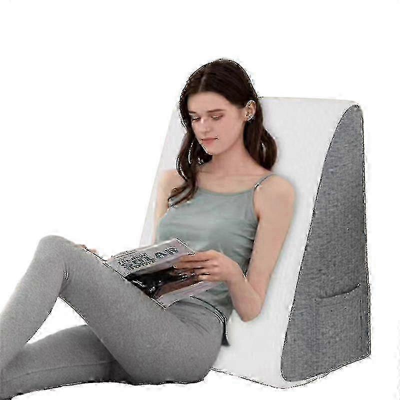 Memory Foam Wedge Pillow with Foldable 12in1 Design for Sleeping, Back and Leg Support