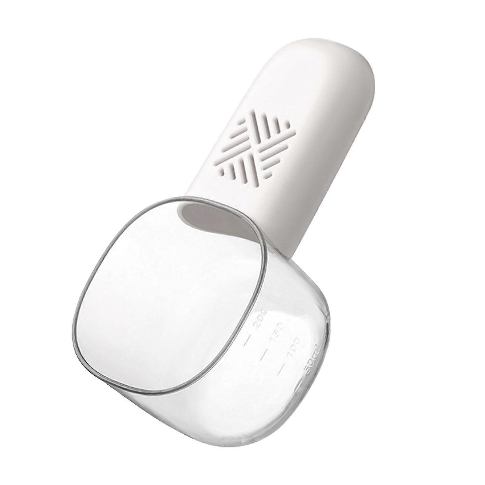 Food Measuring Scoop with Precise Markings, Moistureproof for Baking, Camping, Kitchen Portion Control, White