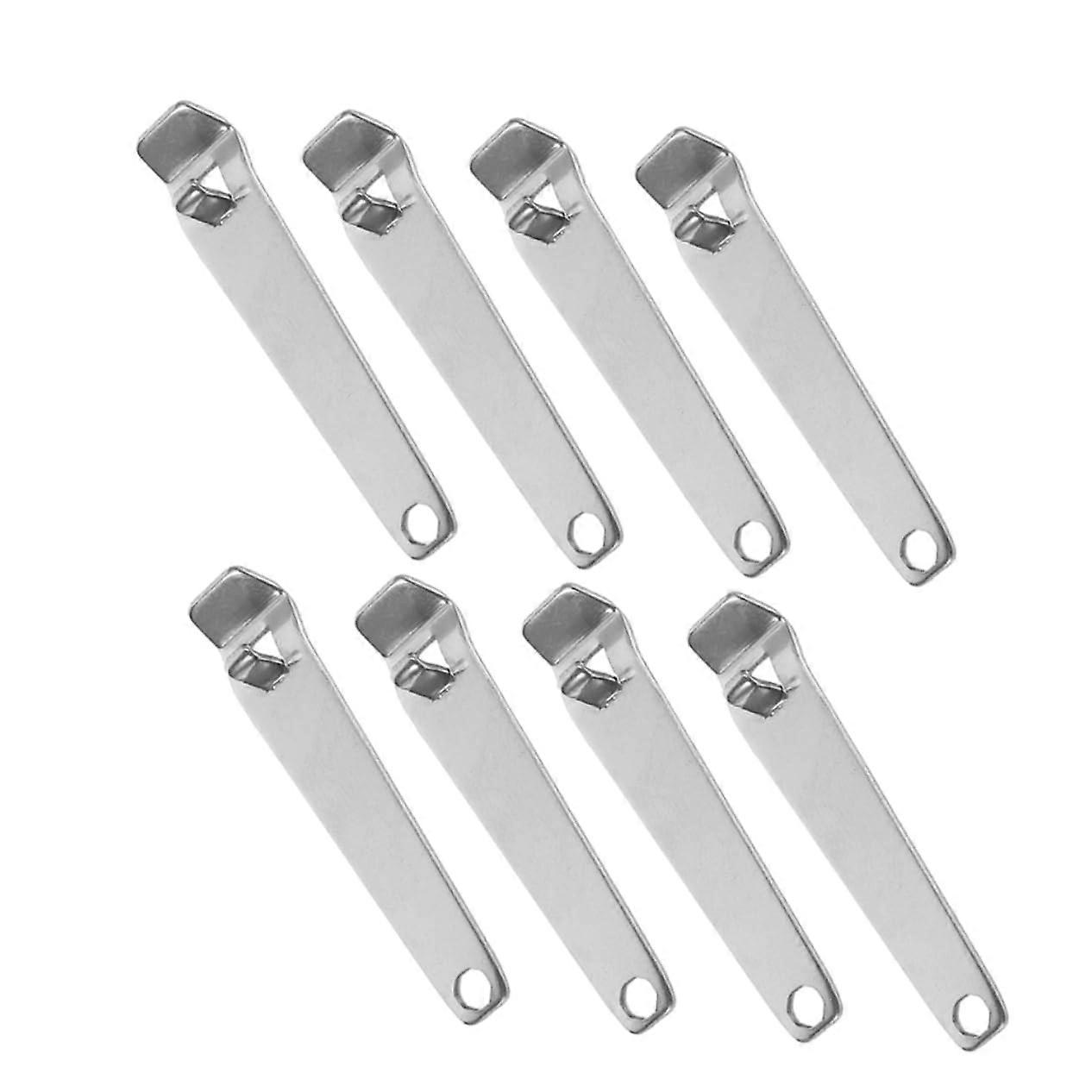 8pcs Mini Bottle Opener Keychain MultiCap Compatibility Compact Beverage and Medicine Cap Remover