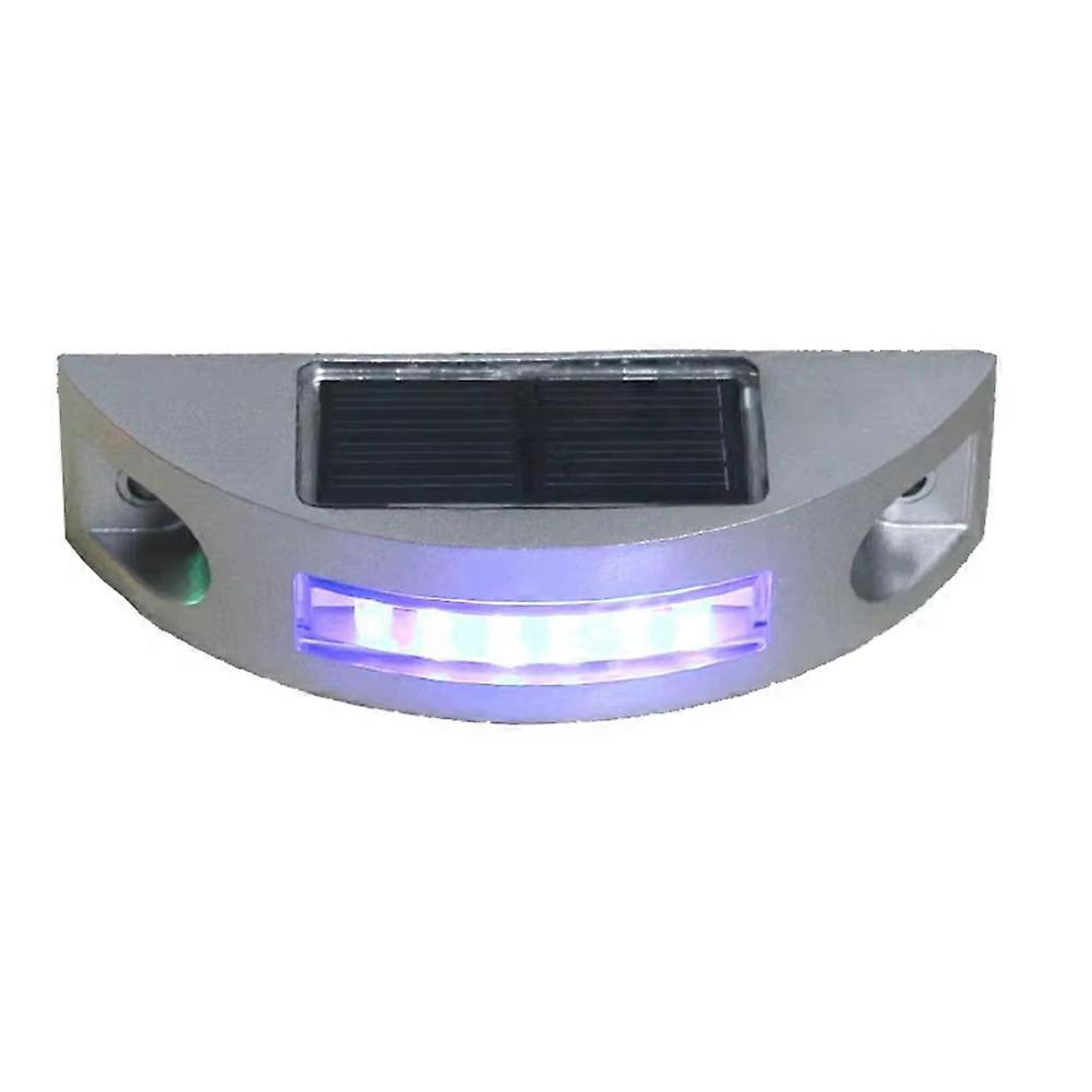 IP68 Waterproof LED Solar Powered Road Stud Light Road Reflective Ground Light Warning Light Blue Light