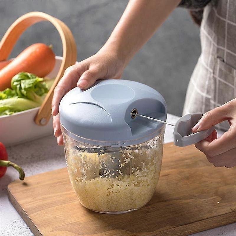 Manual Vegetable Chopper 900ml Large Capacity Five Blade Vegetable Grinder for Kitchen Use