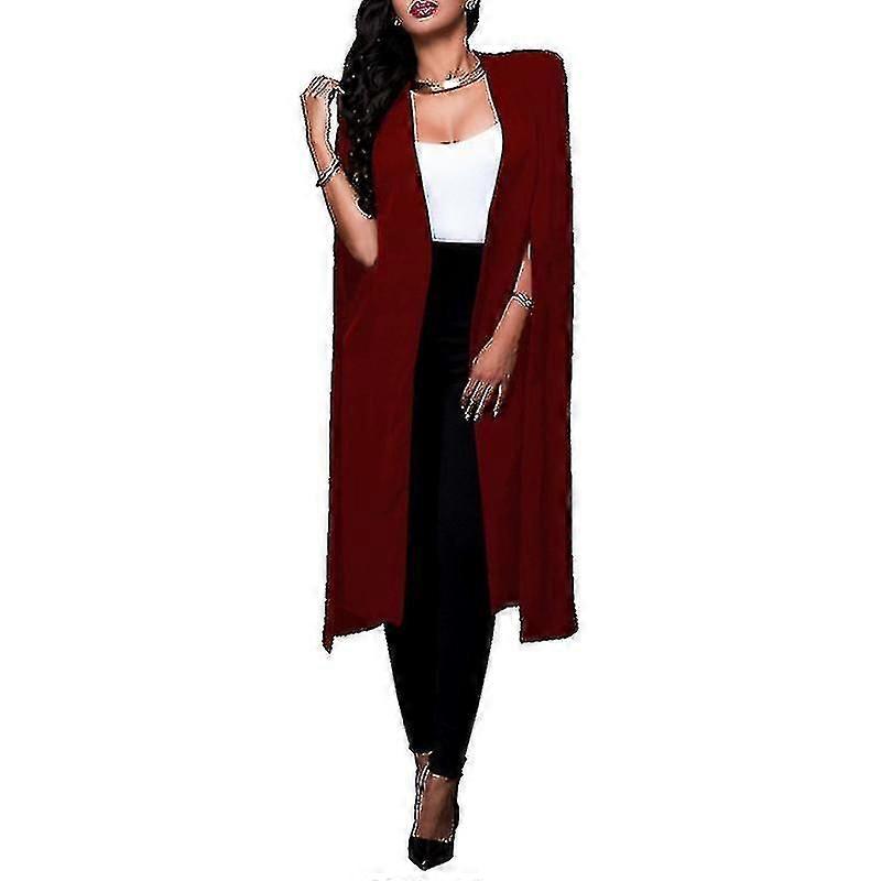 kvinner uformell åpen front kappe kappe grøft duster jakke lang