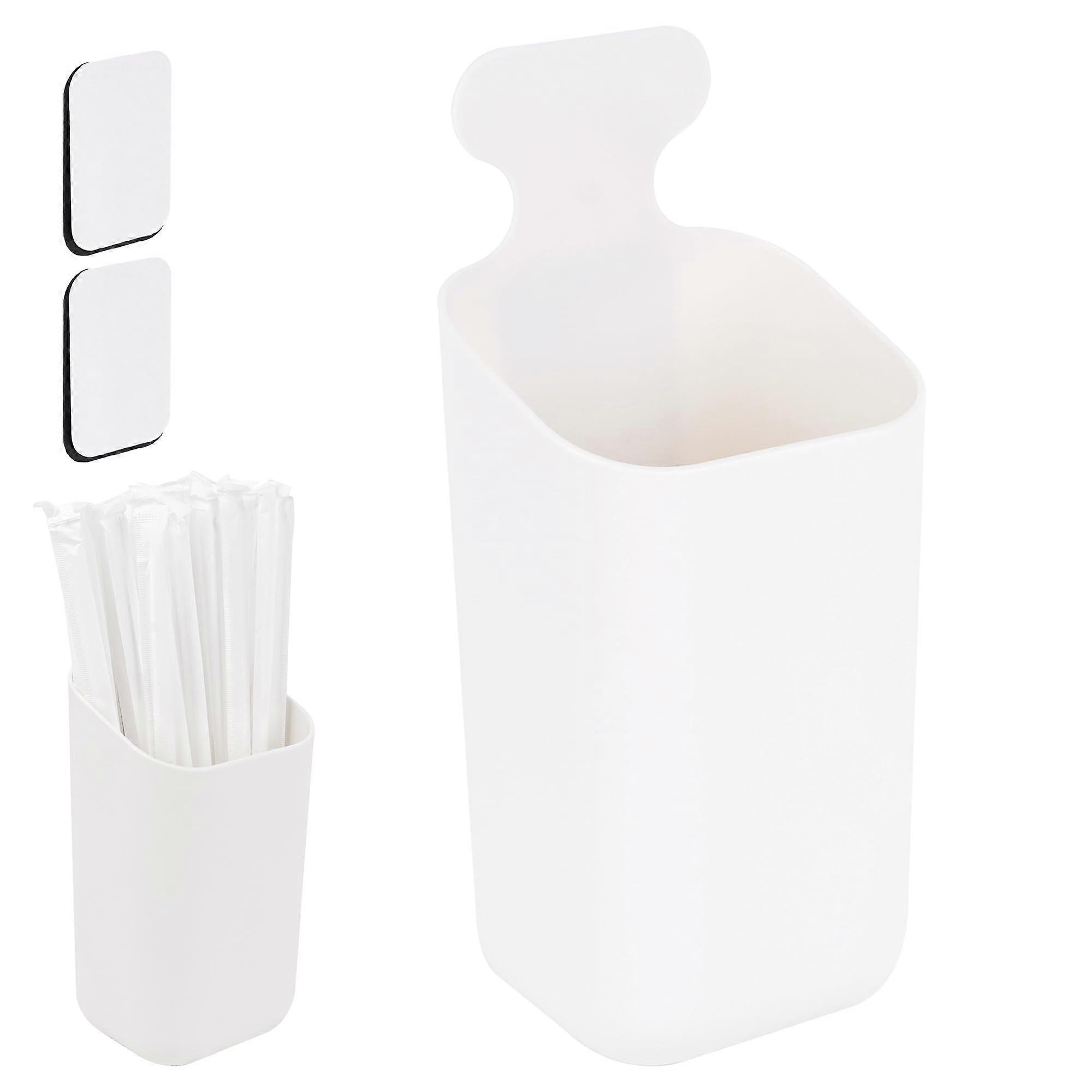 Magnetic Straw Holder Wall Mounted Vertical Dispenser with SpaceSaving Design for Kitchen or Bar