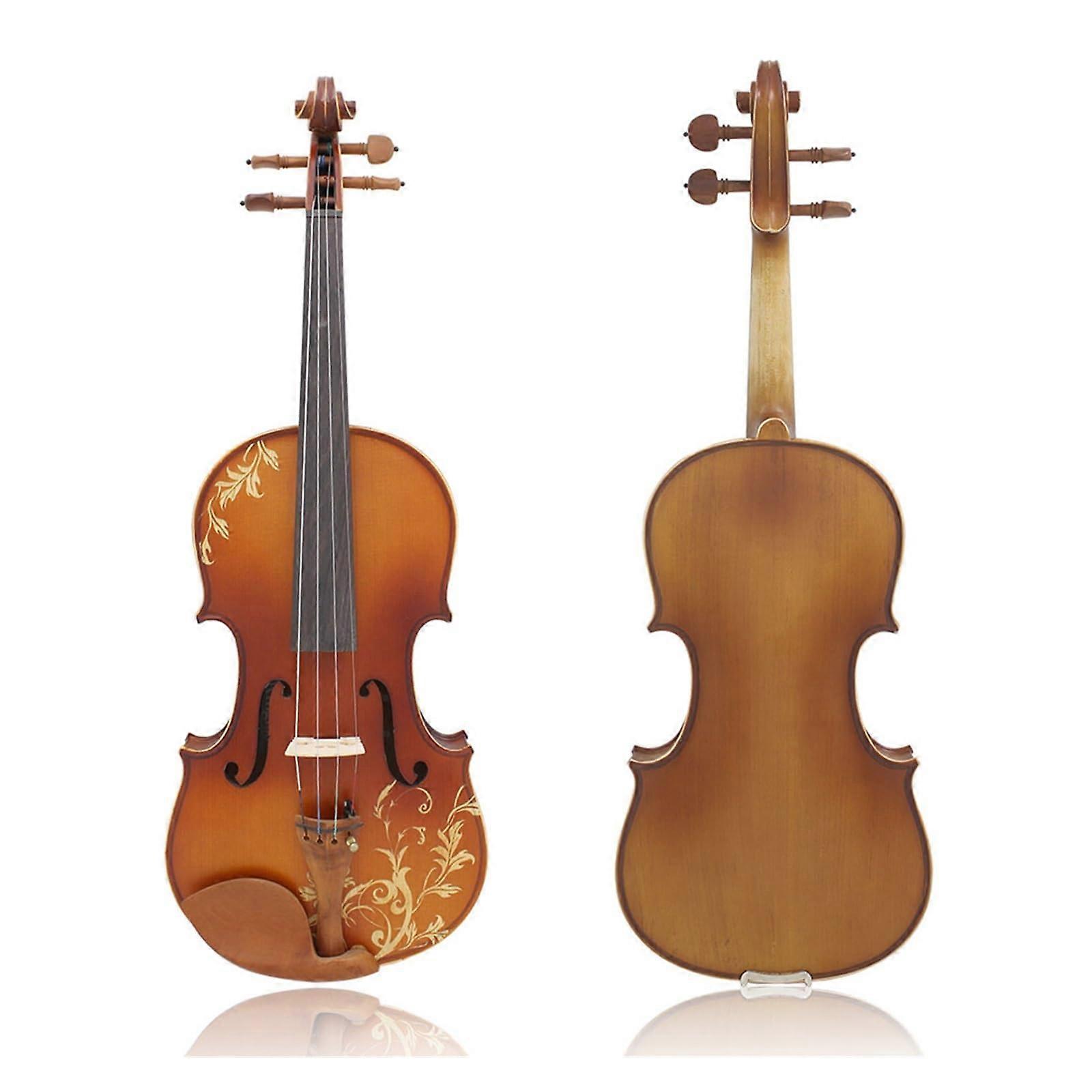 Beginner Violin 4/4 Full Size Solid Wood with Warm Tone for Adults and Student Starter Kit