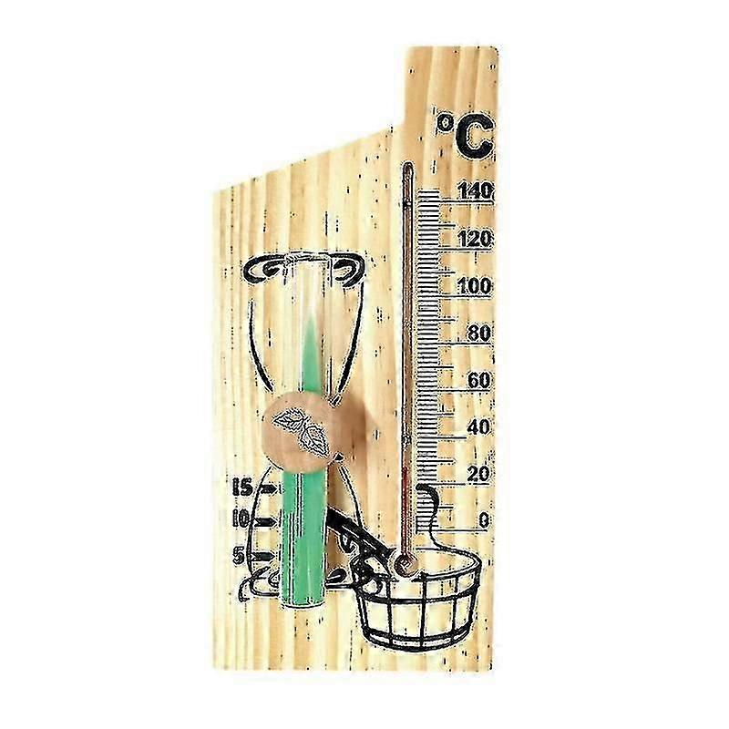 2 I 1 bastutermometer Sand Timer Timglas Trätermometer Temp Gauge