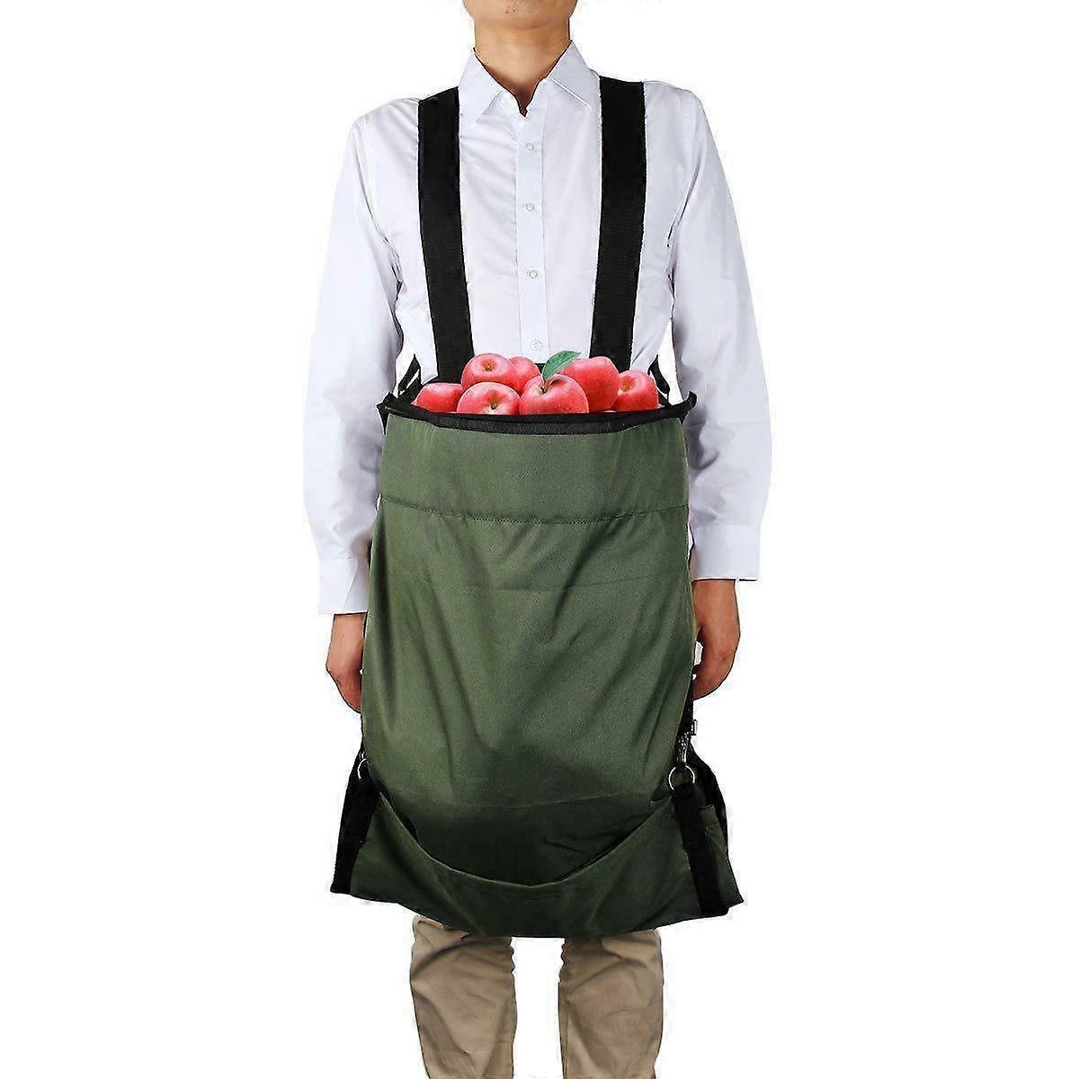 Waterproof Garden Picking Apron with Large Capacity and Adjustable Straps for Fruit and Vegetables