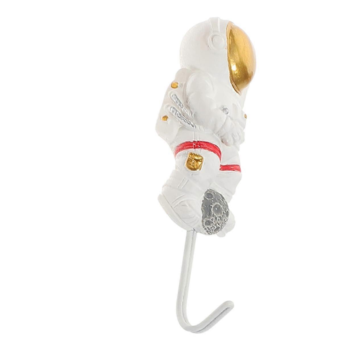 Astronaut Wall Hook Self Adhesive Coat Hook with Cute Space Theme, Removable Resin for Bathroom and Kitchen