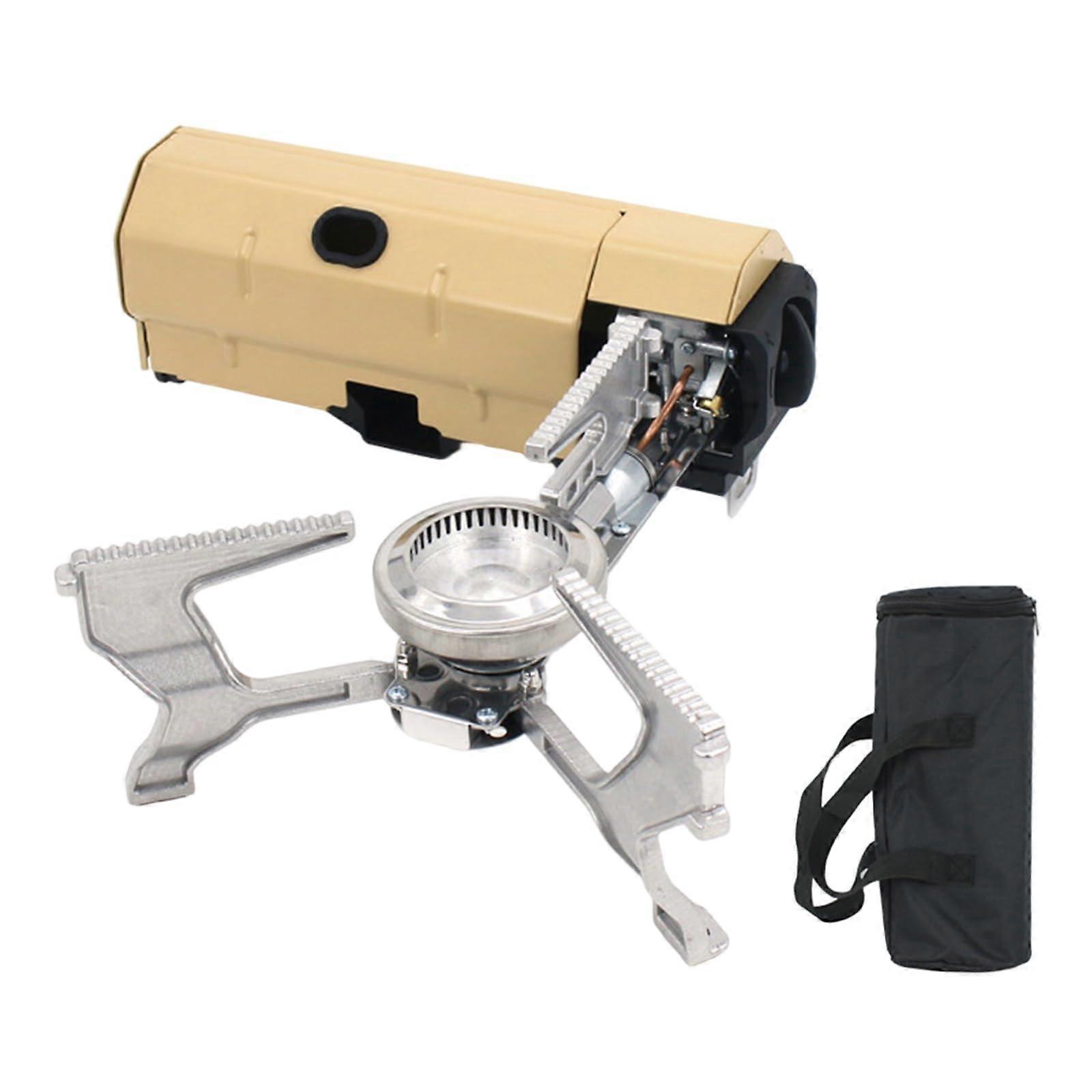 Windproof Camping Stove with MultiCanister Compatibility, Lightweight Foldable Design for Outdoor Cooking