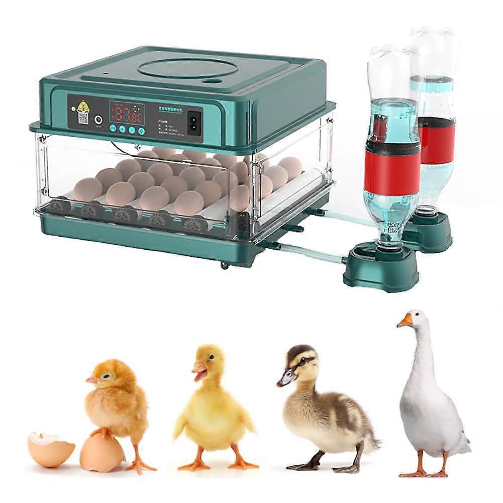Automatic Egg Incubator with Turner, 24 Eggs Digital Hatcher for Chicken Duck Quail Goose, Smart Temp Control