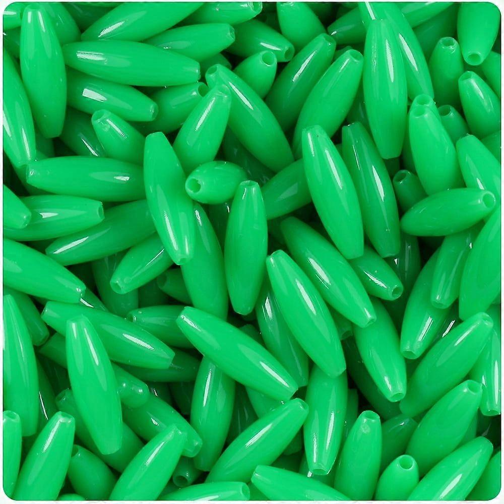Grasshopper Neon Bright 19mm Spaghetti Craft Beads (150pcs)