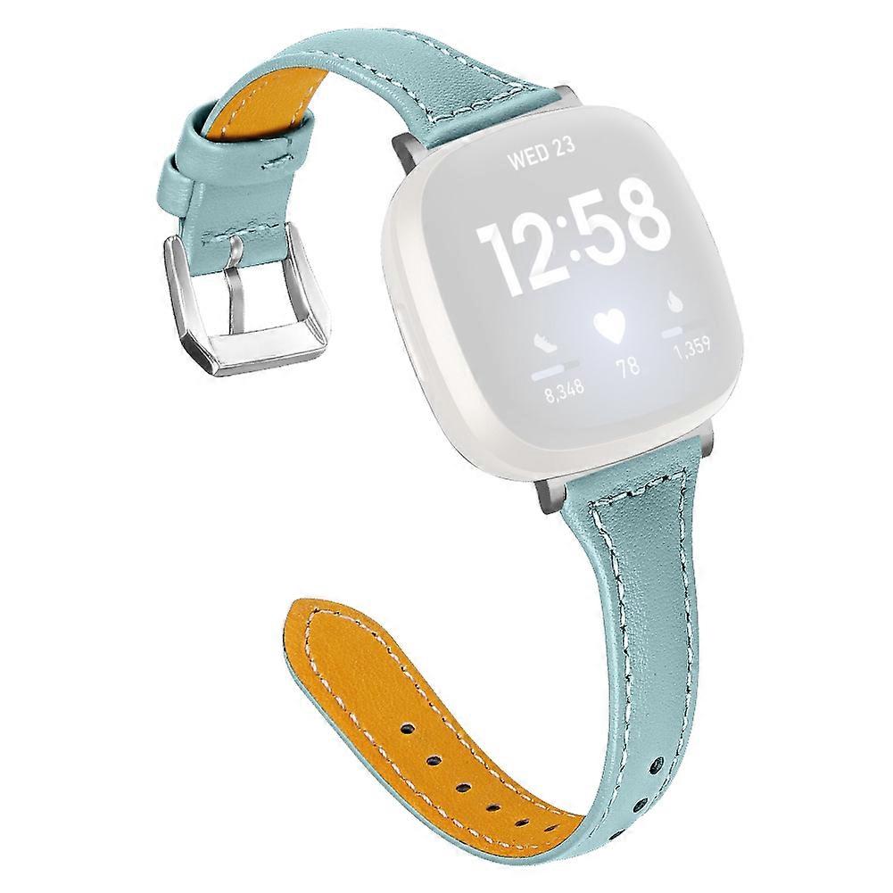 Genuine Leathe Smart Watch Strap Replacement Band for Fitbit Versa 3/Fitbit Sense